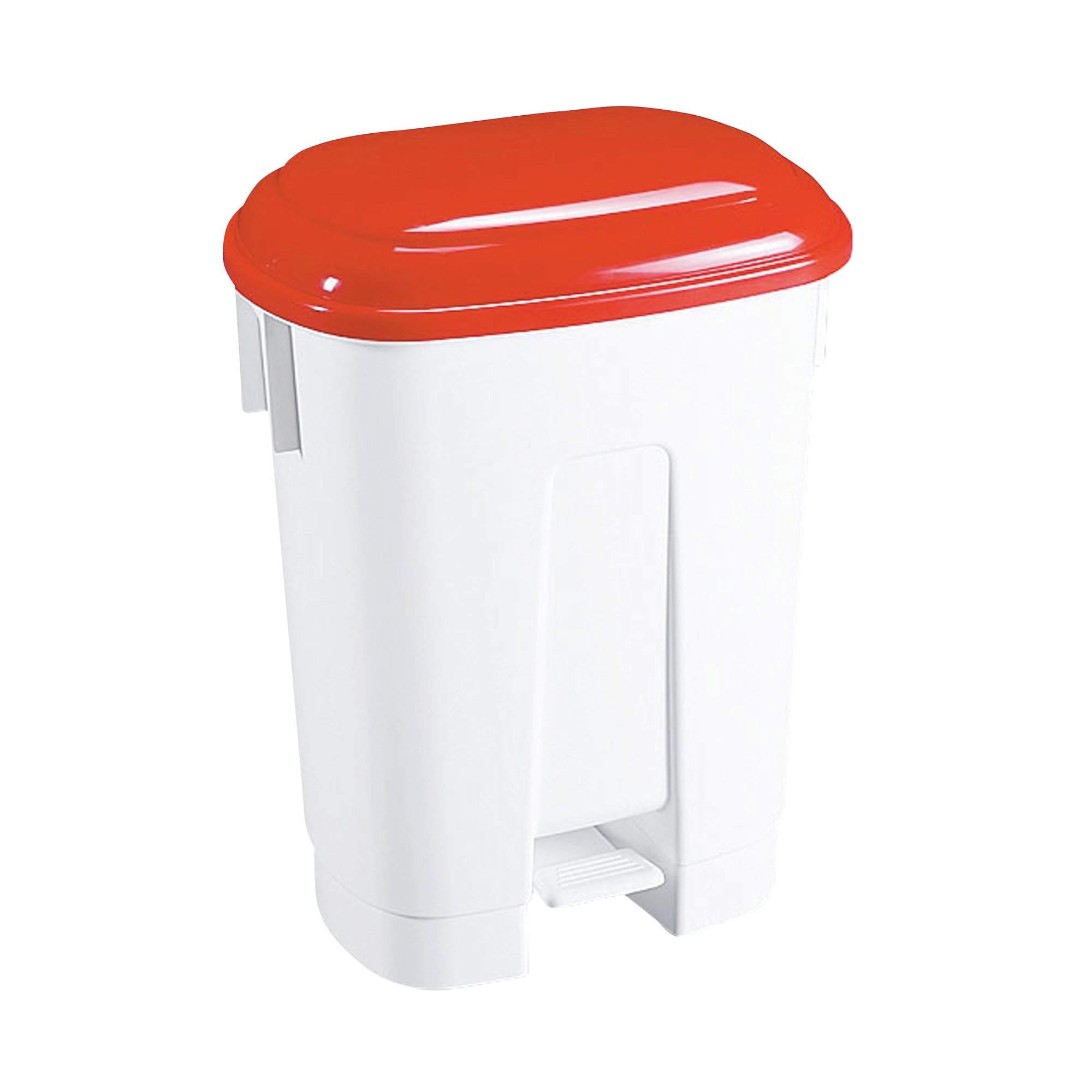 30L PLASTIC BIN WHITE/RED 348021