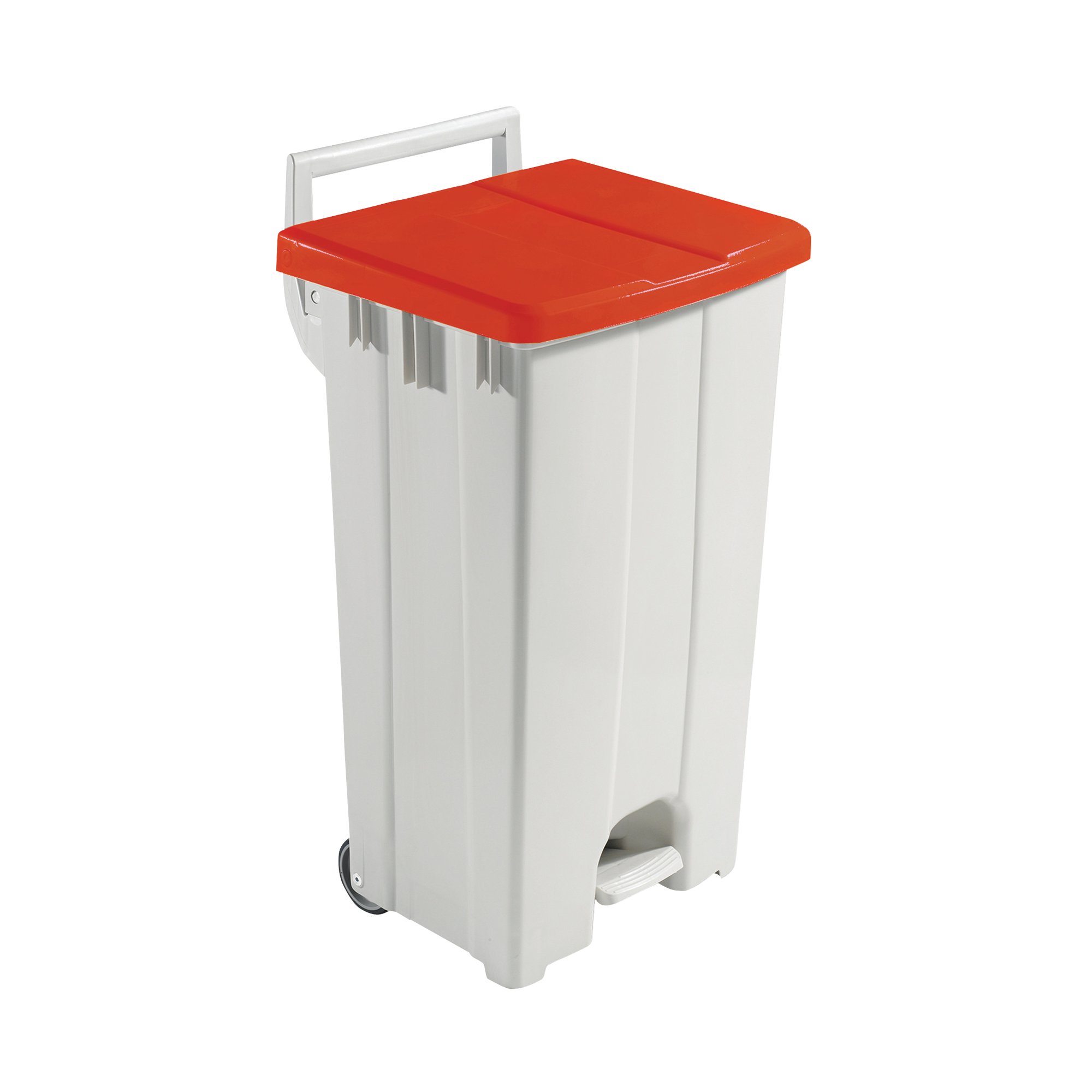 90L MOBILE PEDAL BIN LID RED 357004