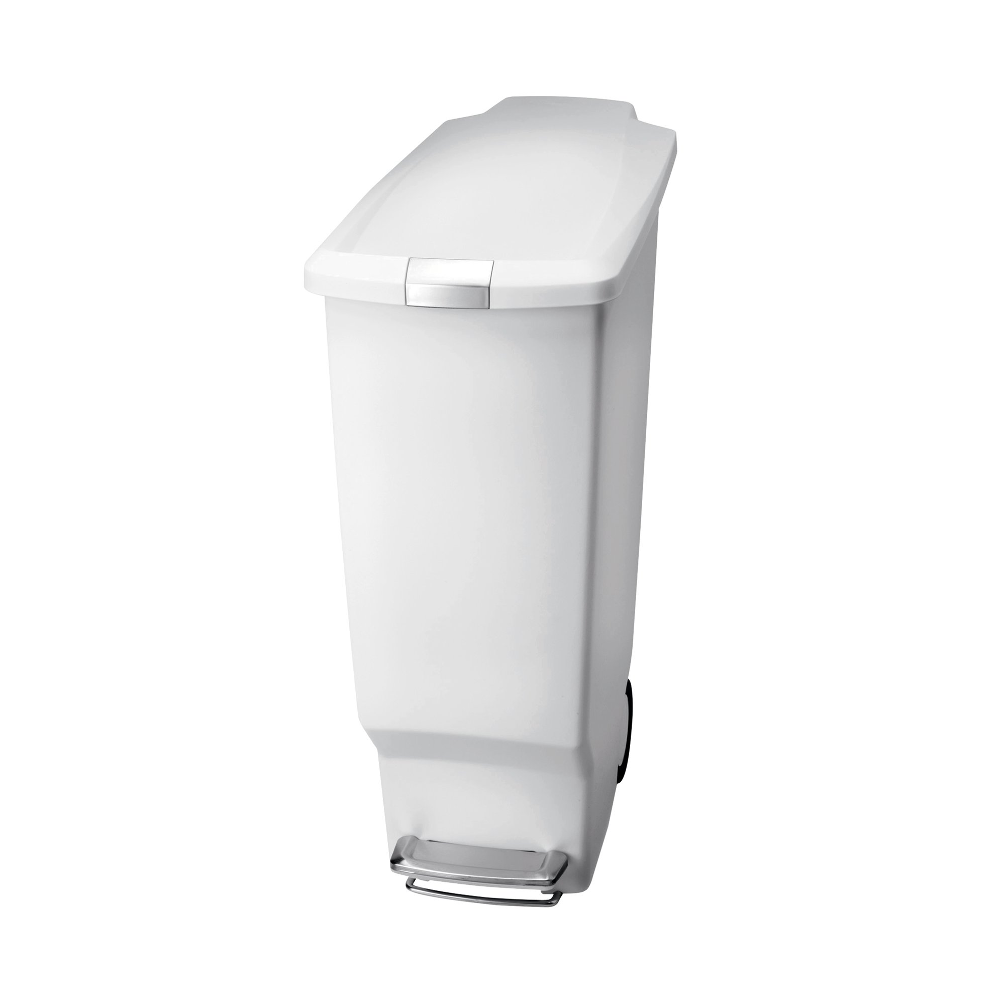 SLIM WHITE PEDAL BIN 40L 382649