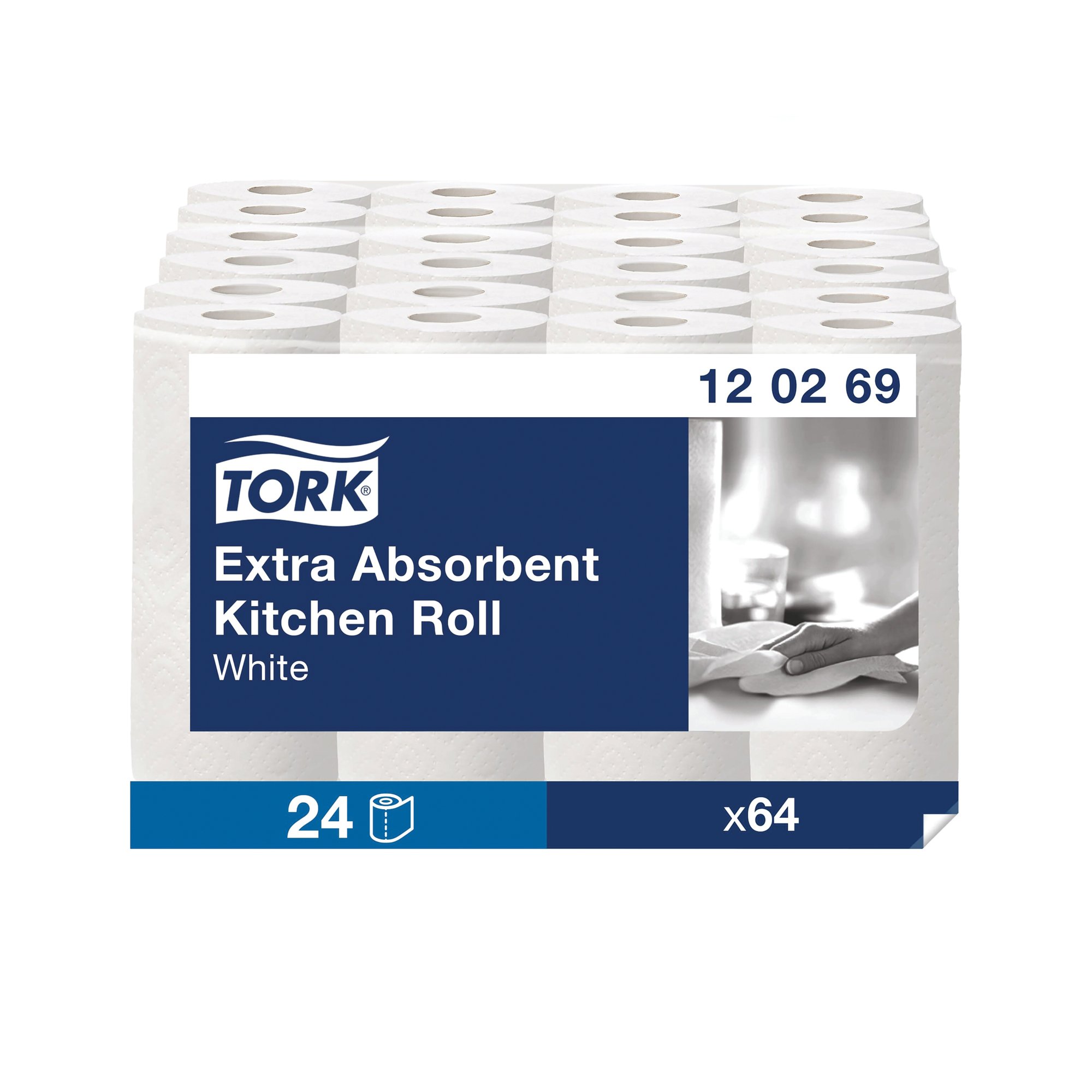TORK KITCHEN ROLL TWIN PKWHT P24