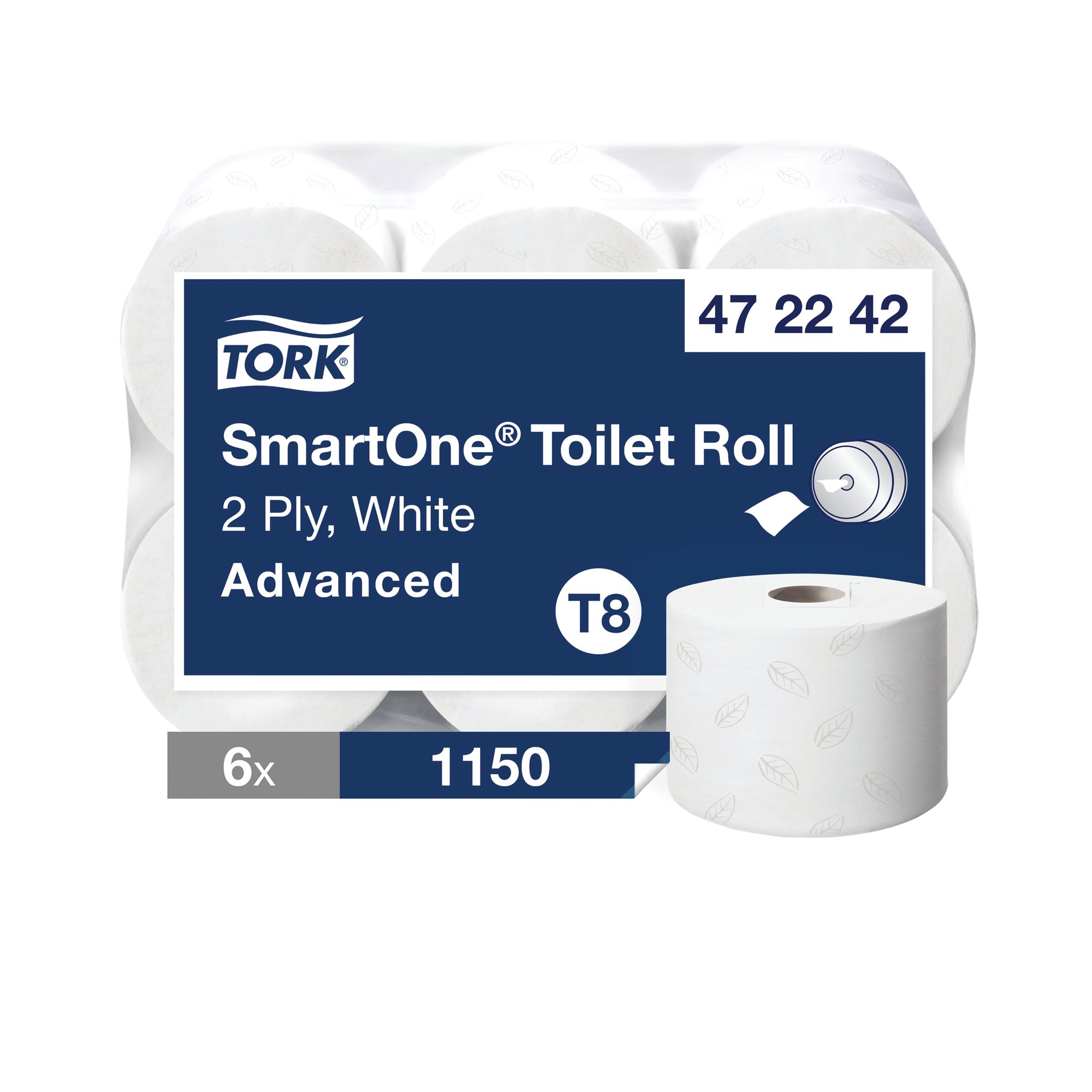 SMARTONE TOILET ROLL 2-PLY WHT PK6