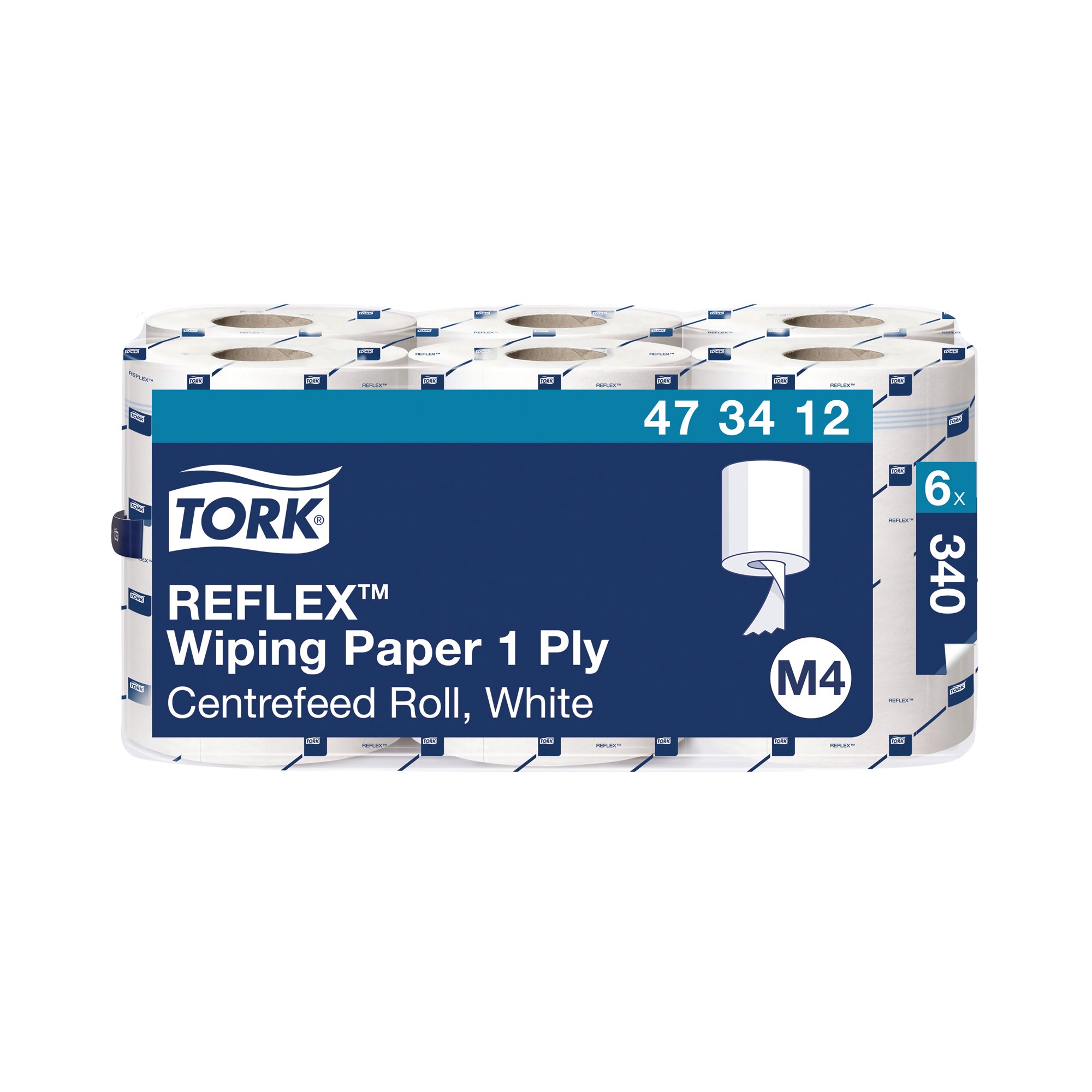 TORK REFLEX CENTREFD ROLL 1PLY WH P6