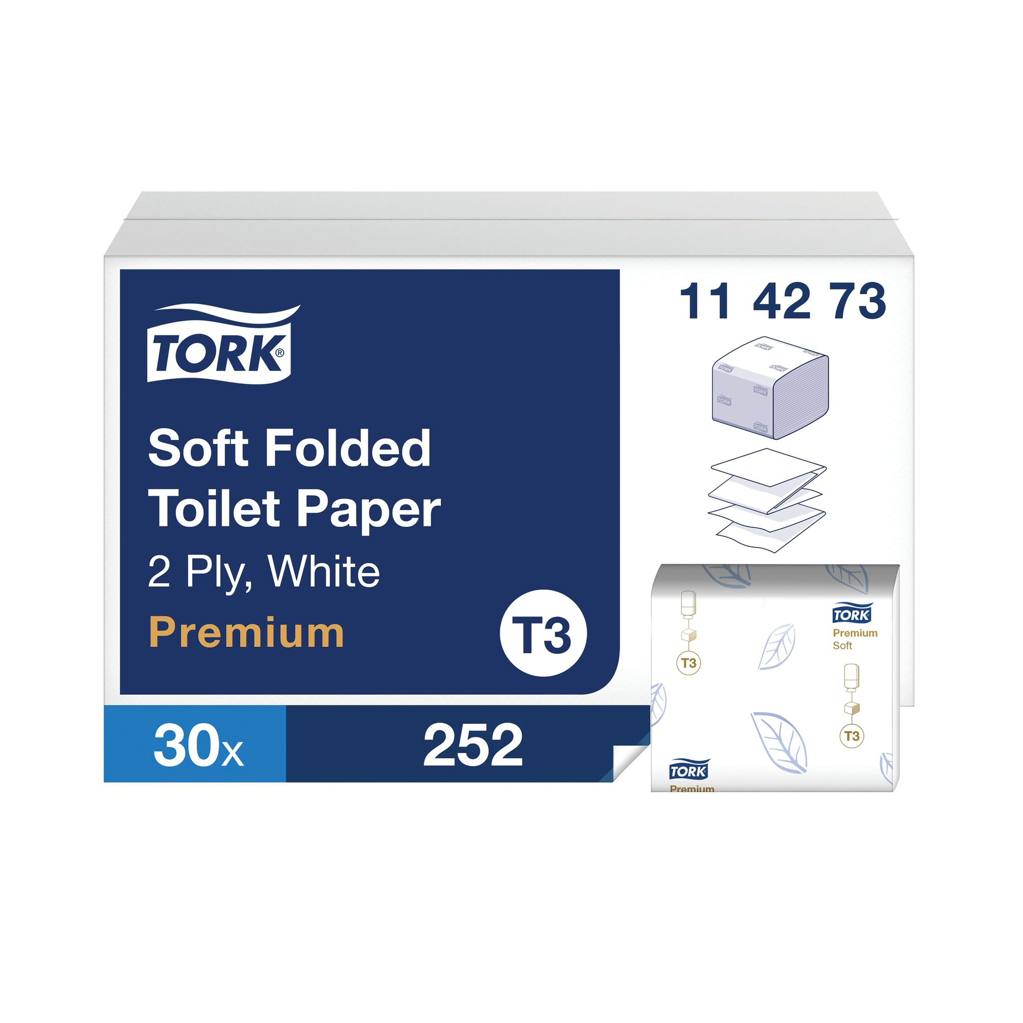 TORK PREM SOFT TISSUE 252 SHTS PK30
