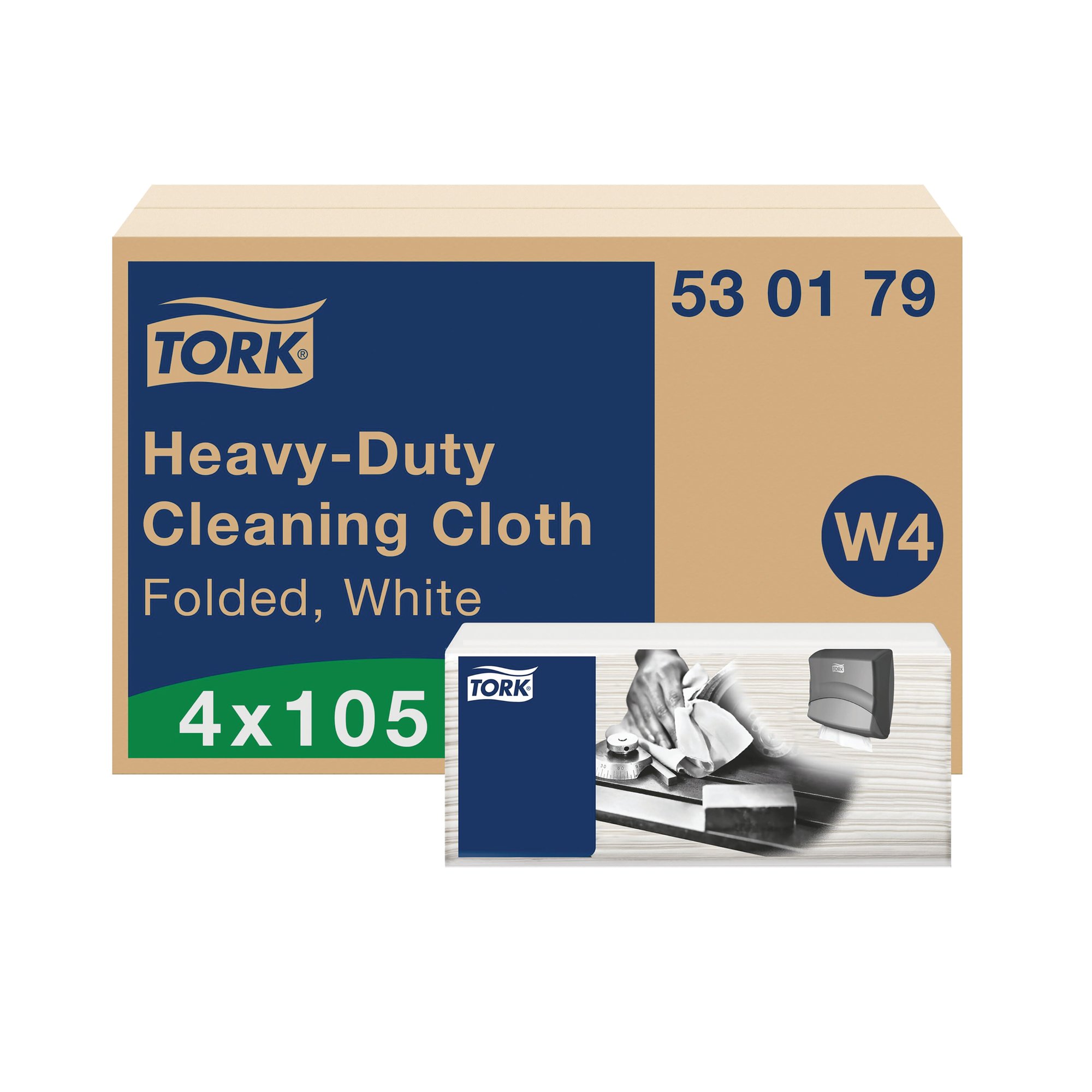TORK CLEANING CLOTH H/DUTY X105 PK4