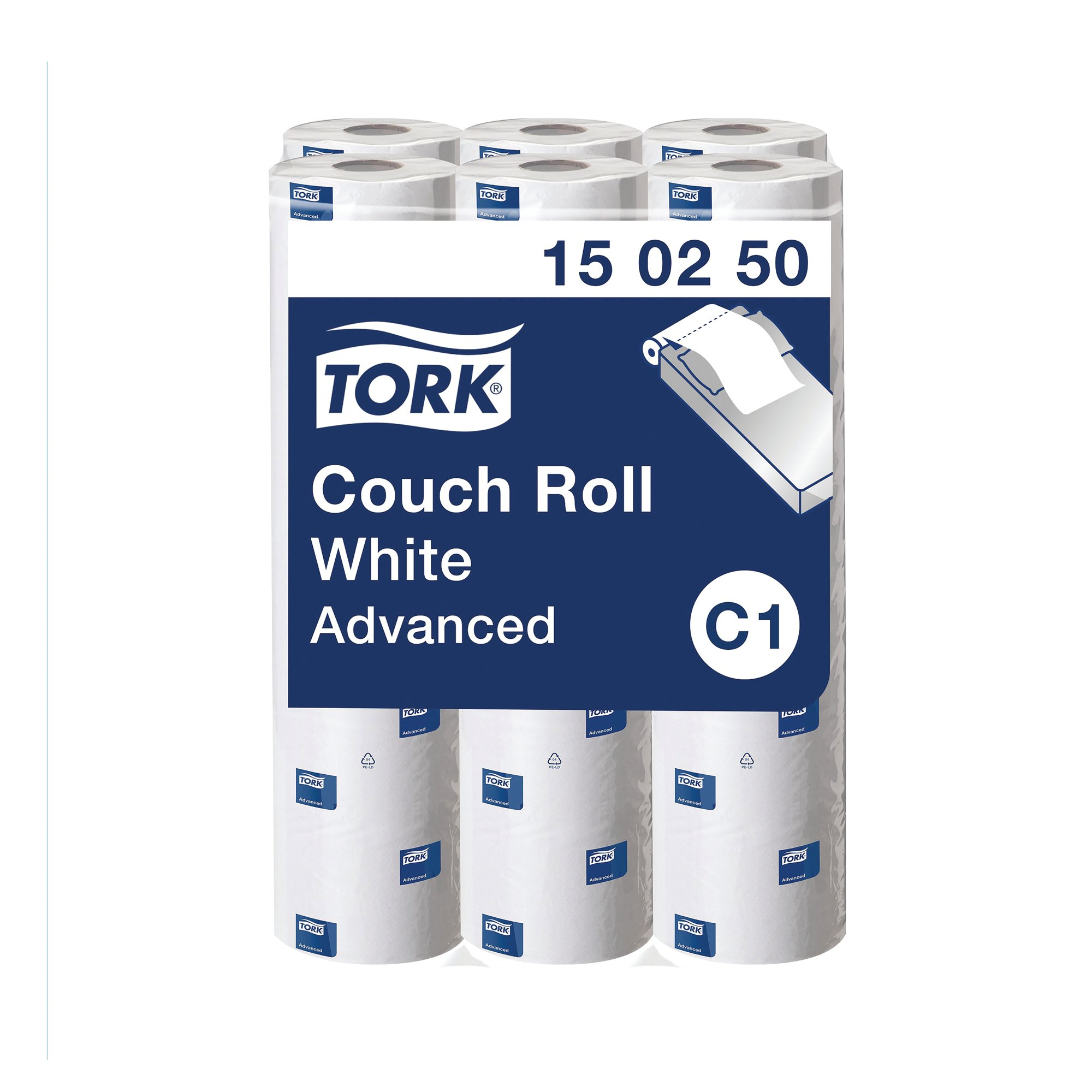 TORK 2-PLY COUCH ROLL ADV 54M PK9
