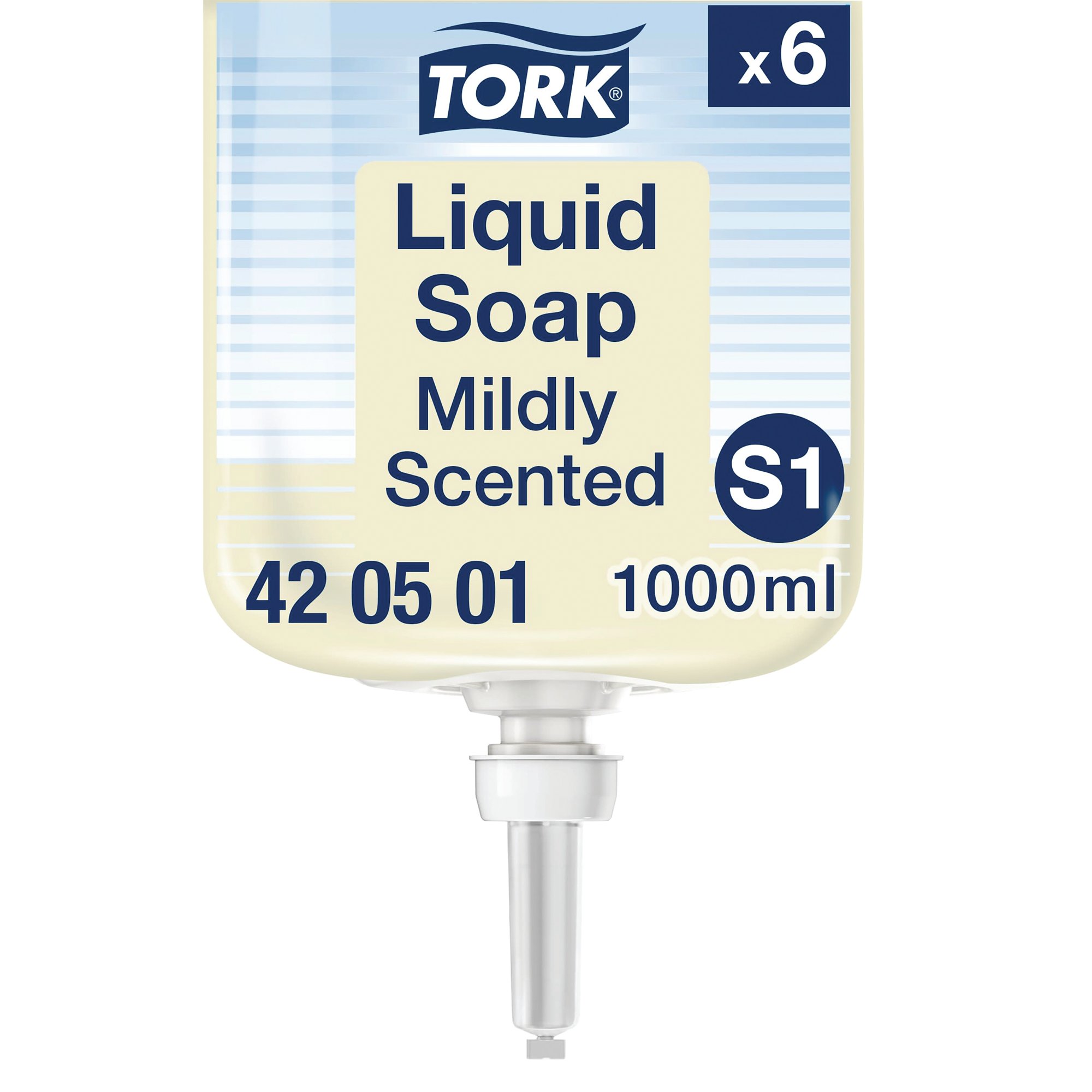 TORK PREM LQD HND SOAP MILD PK6