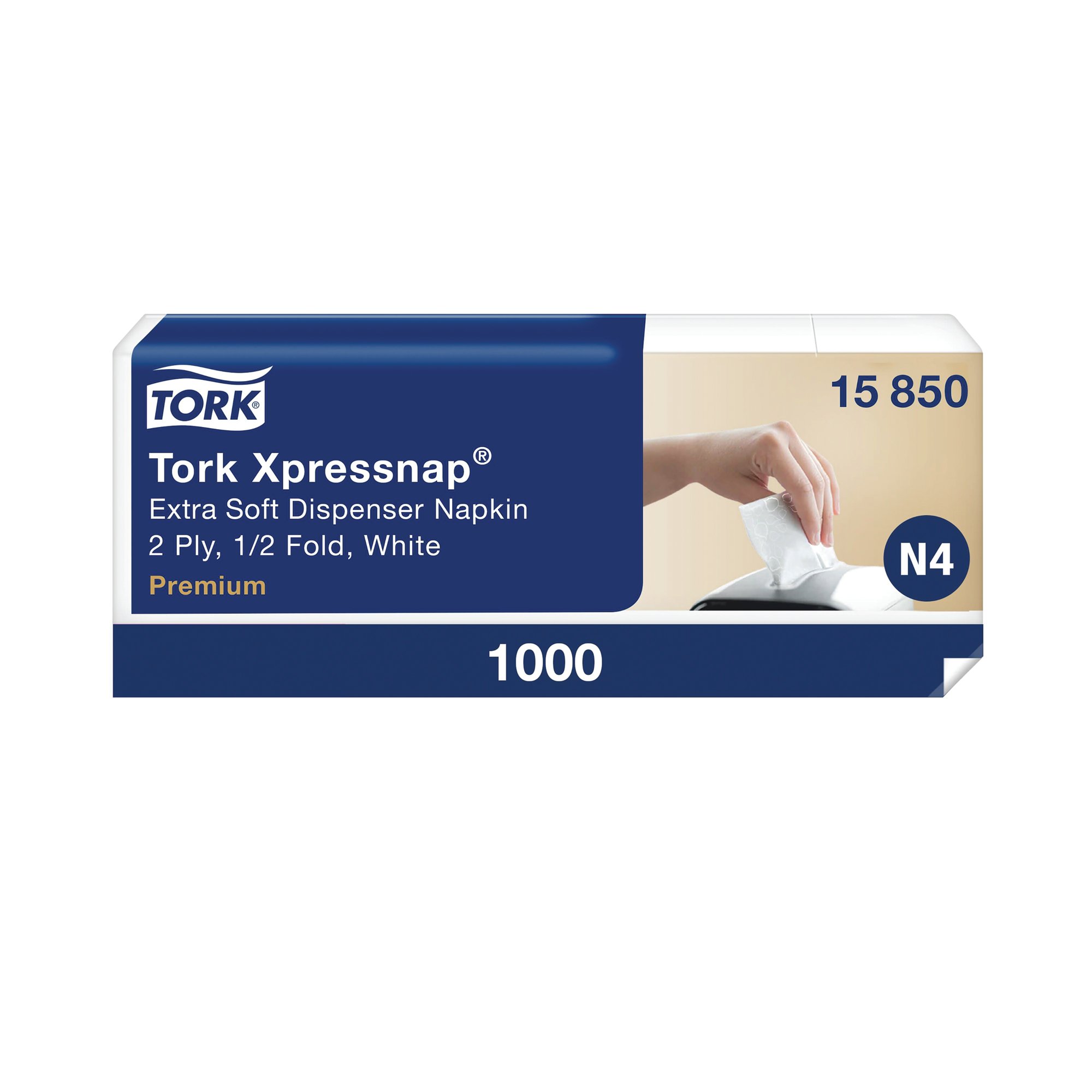 TORK XPRESS 2 PLY NAPKIN WHITE 1000