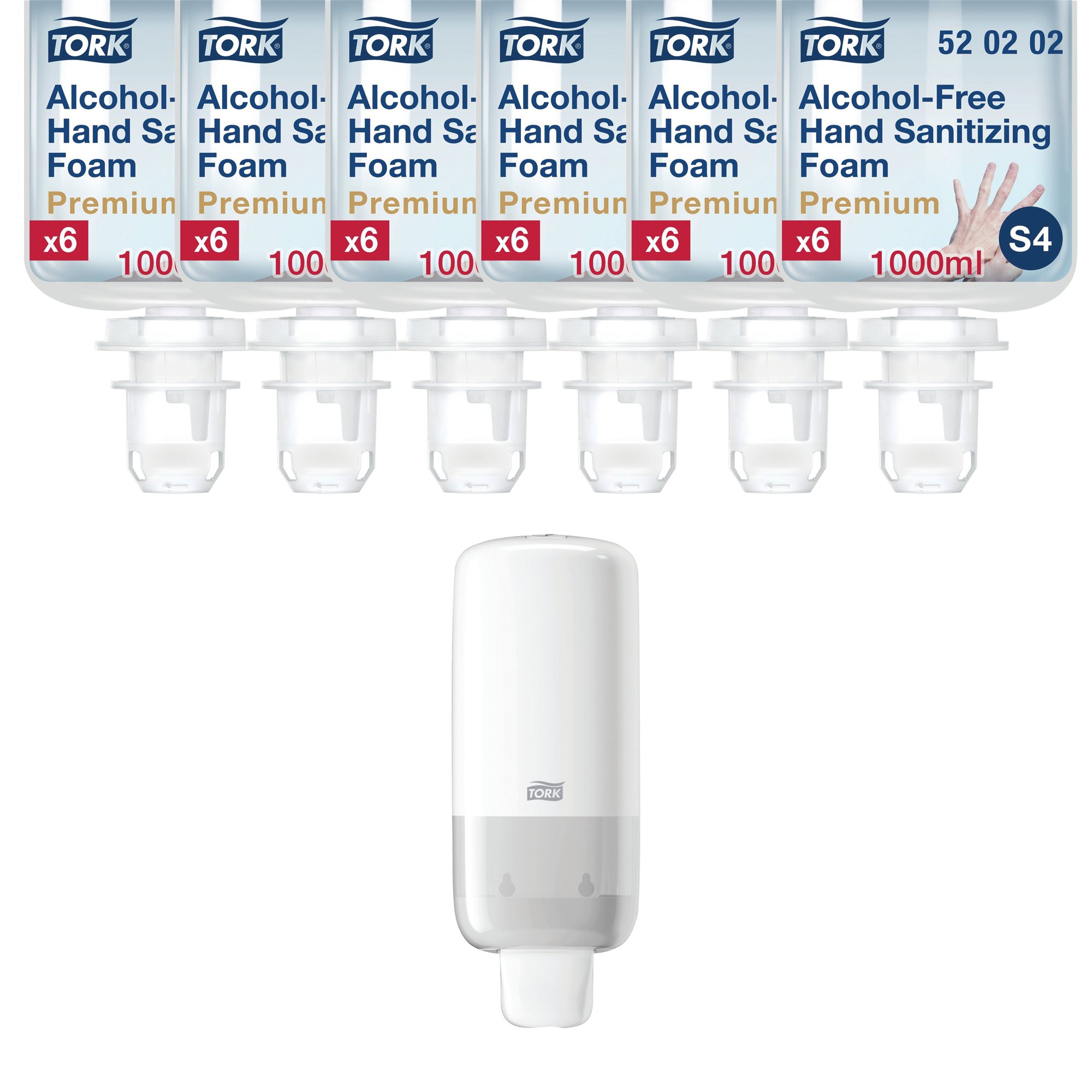 TORK FOAM SANITITISE 1L PK6 FOC DISP