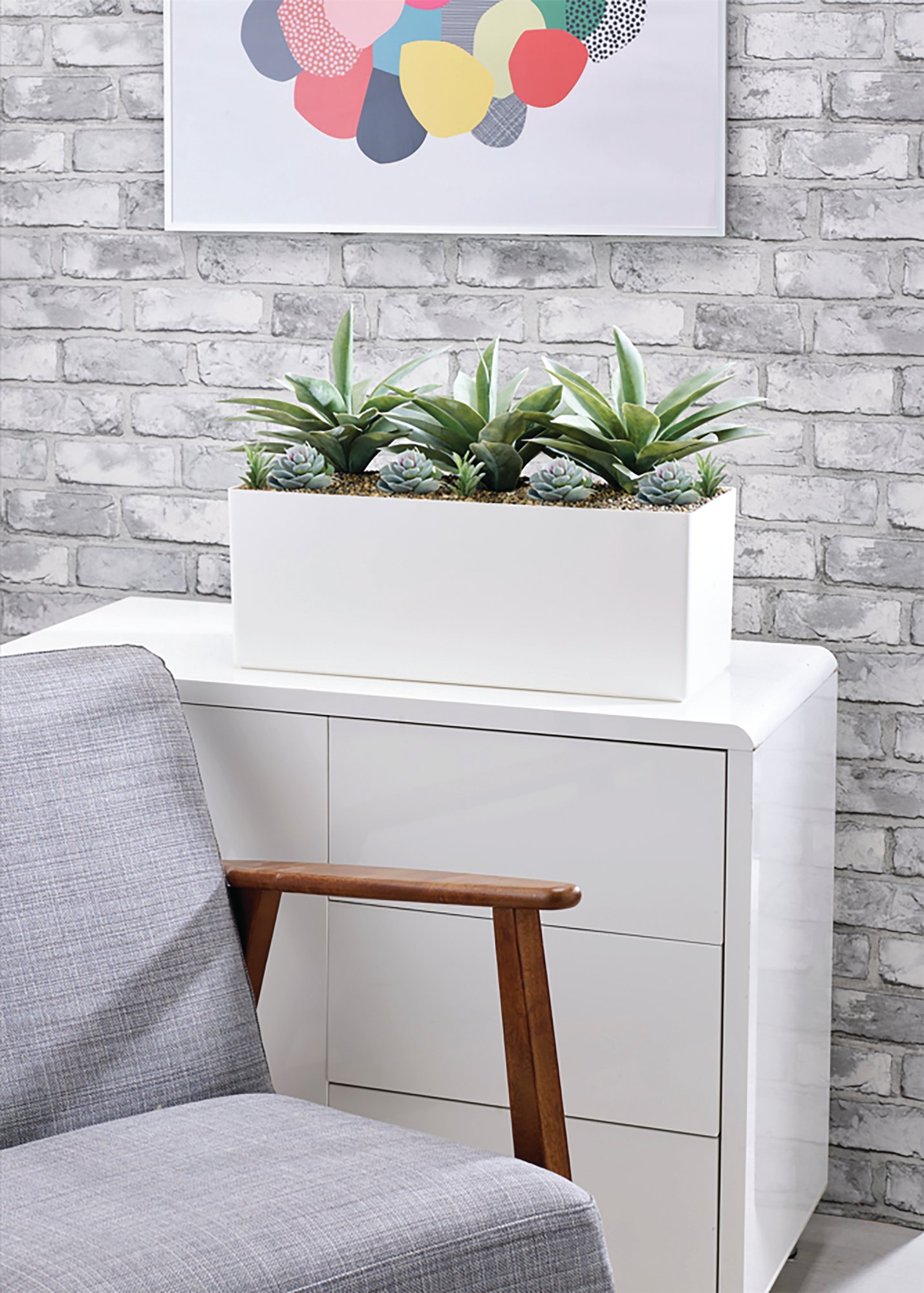 AGAVE/SUCCULENT MATTE LAVA TROUGH