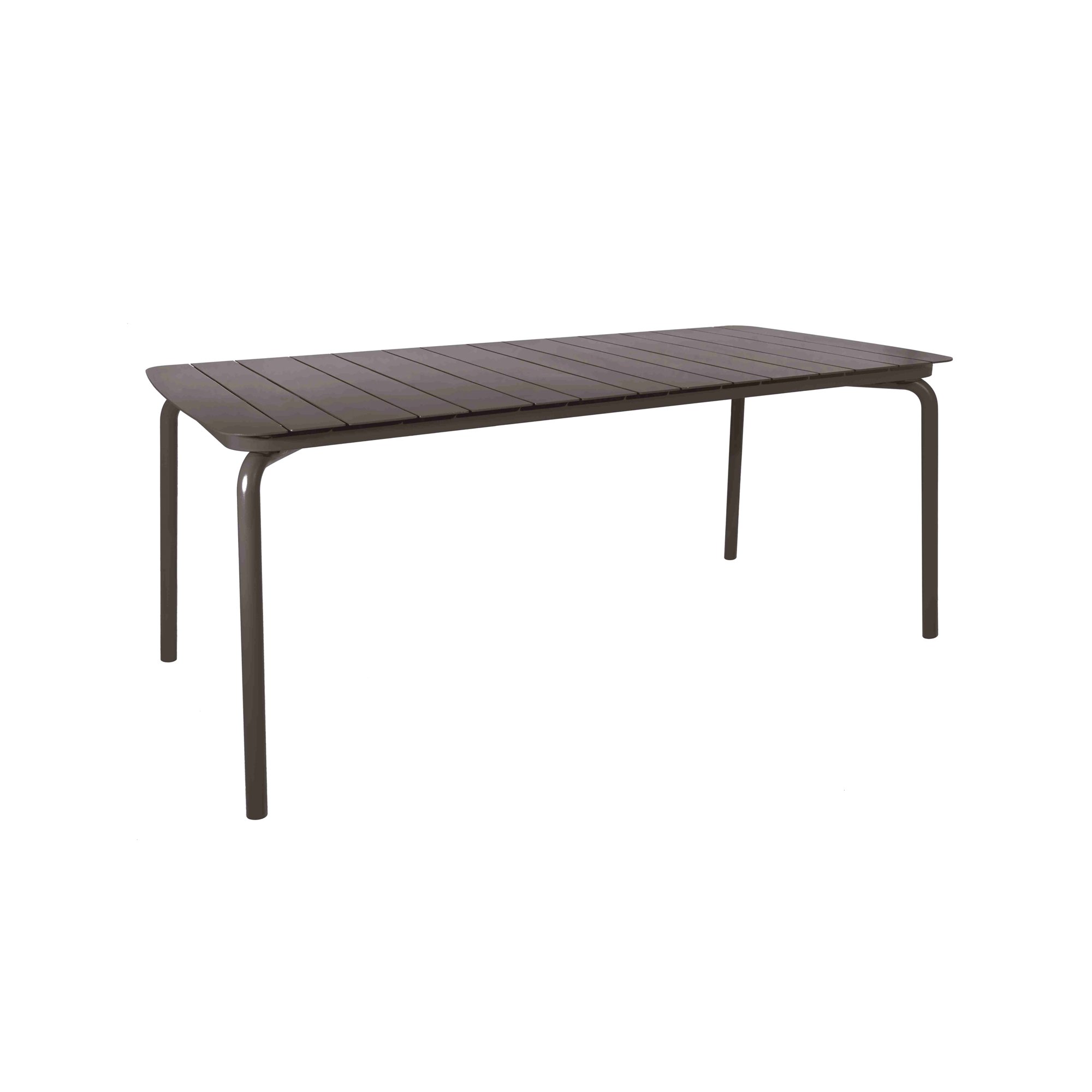 LARK RECT SLATTED TABLE CHARCOAL