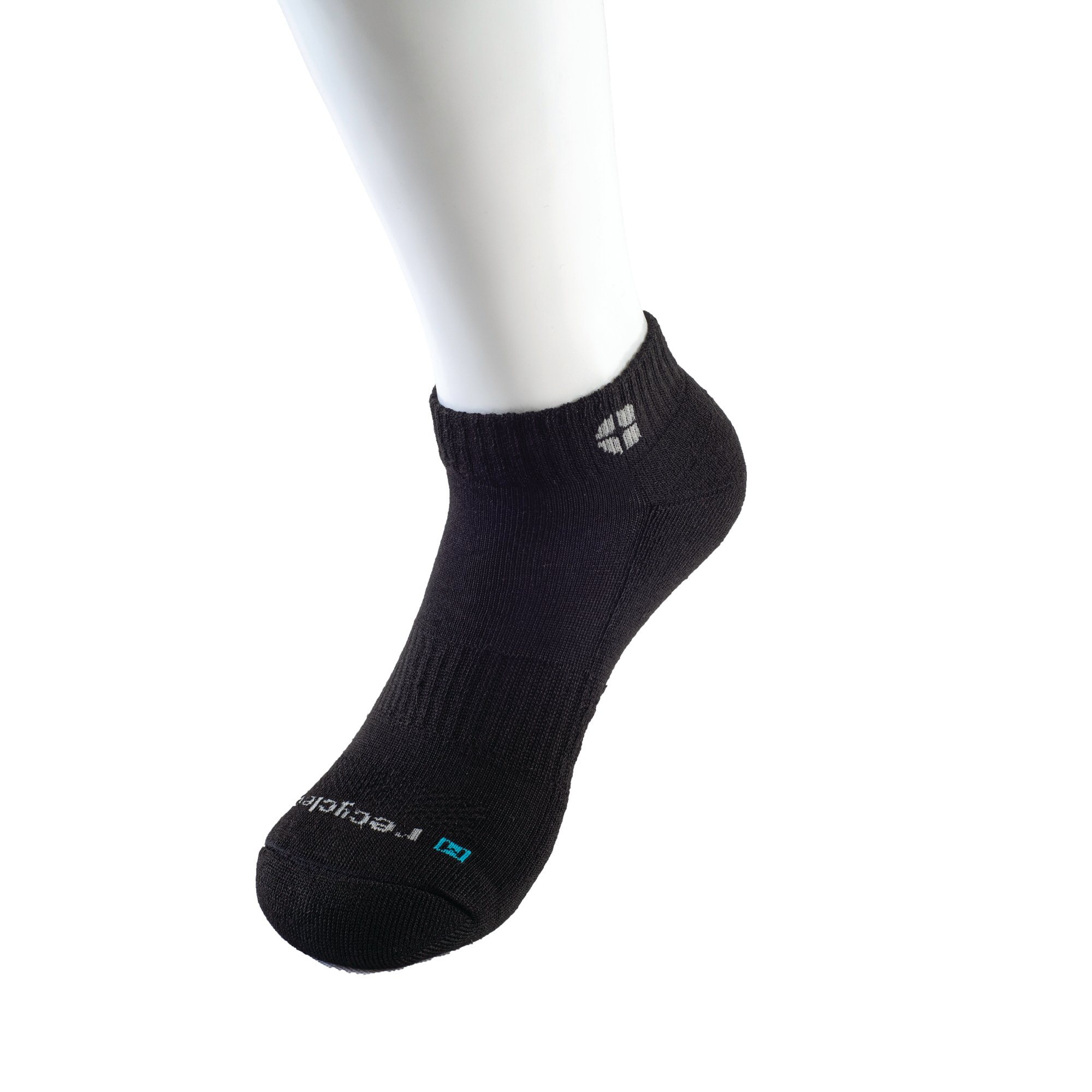 NO SHOW RECYCLED SOCK BLACK LARGE