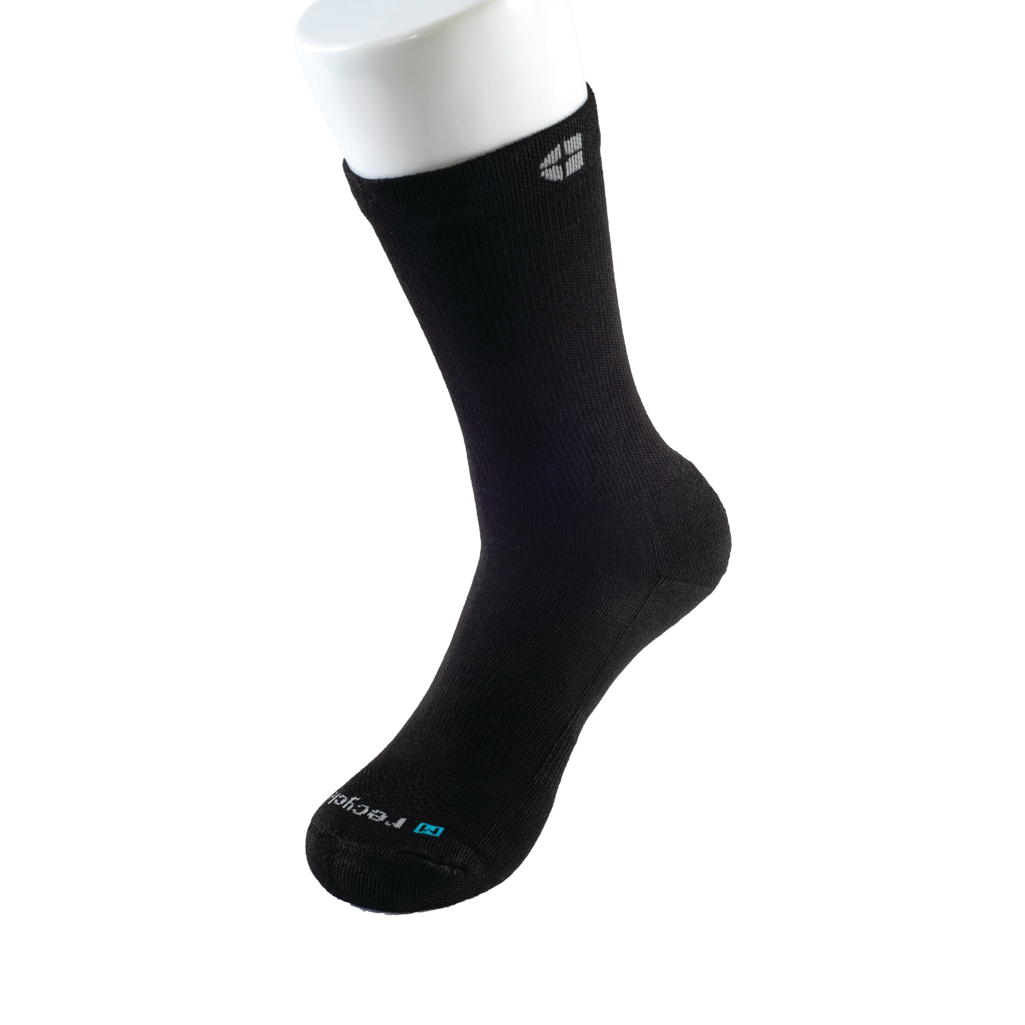 CREW SOCK RECYCLED BLACK MEDIUM