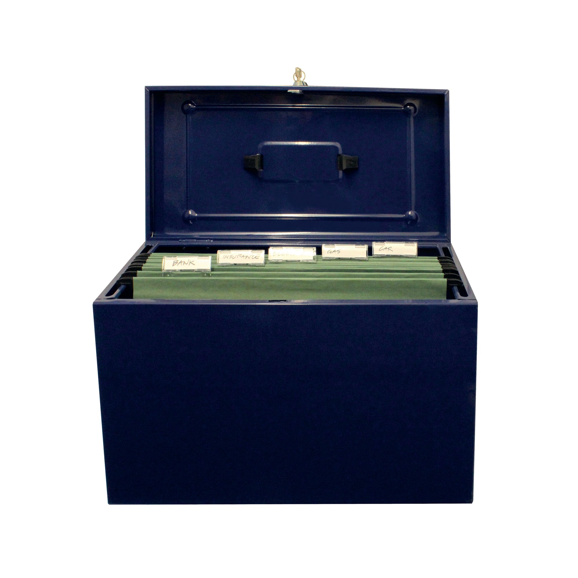 CATHEDRAL FSCAP METAL FILE BOX BLUE