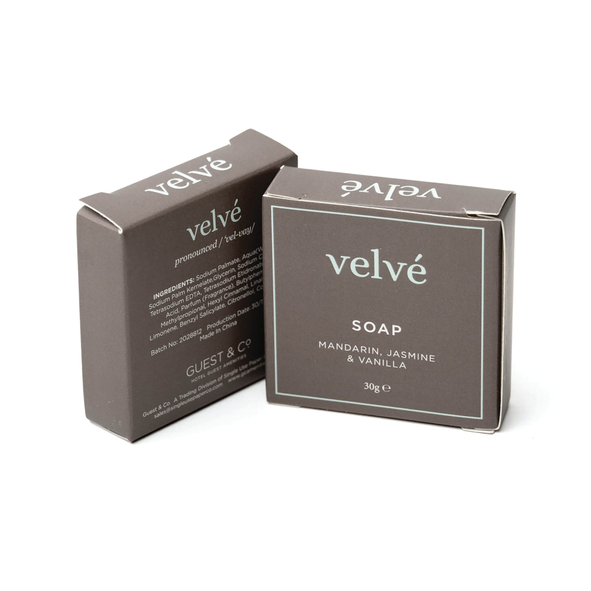 VELVE BOXED SOAP 30G PK200