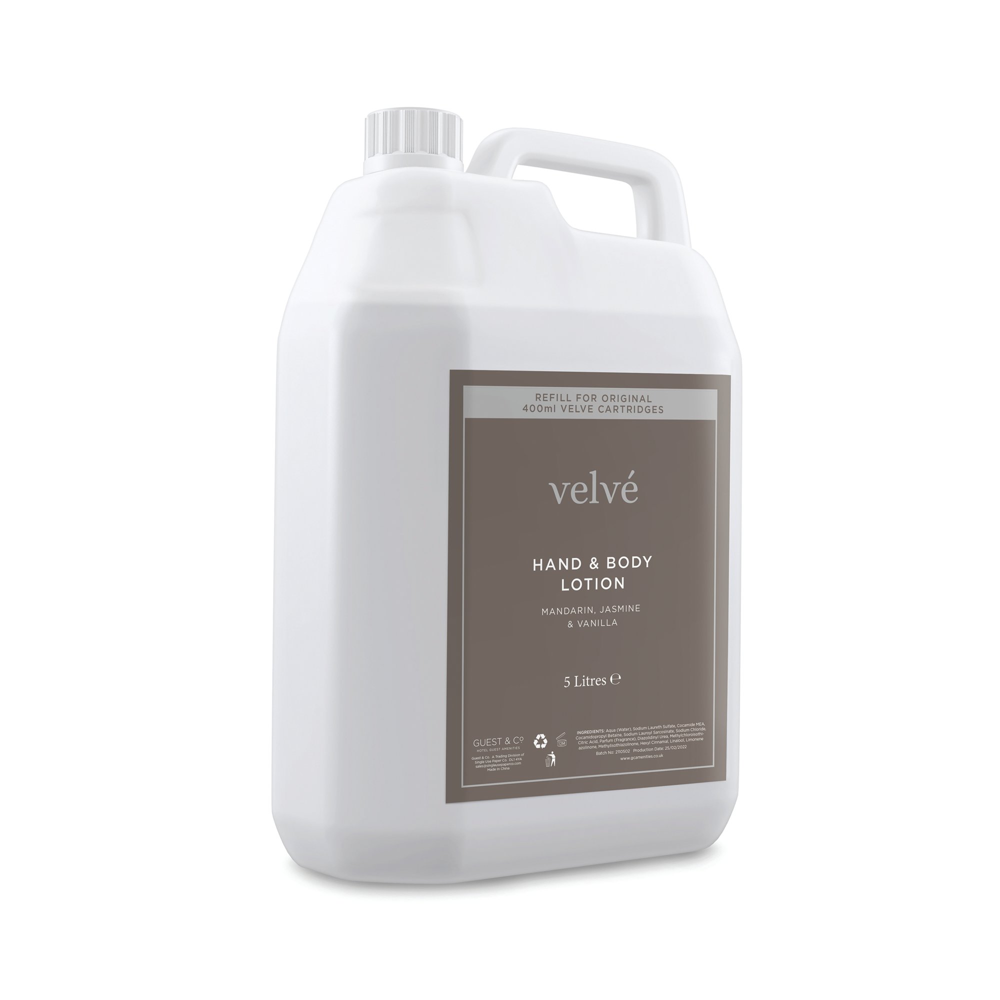 REFILL VELVE HAND/BODY LOTION 5L PK2