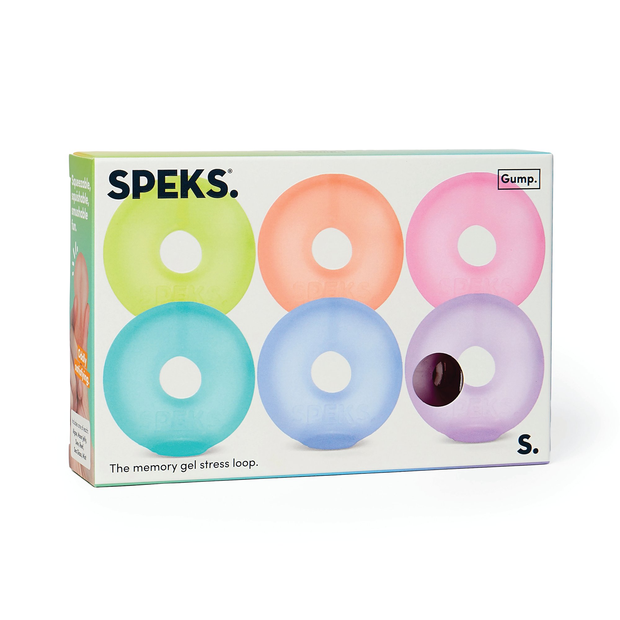 MINI GUMP STRESS BALL LOOP AST PK6