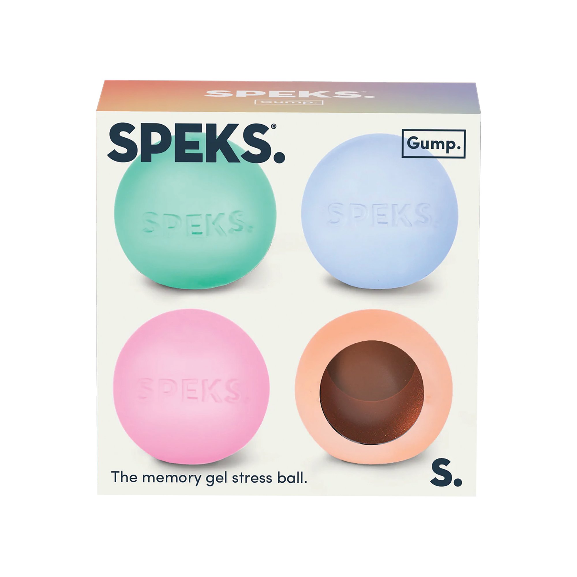 MINI GUMP STRESS BALL AST PK4