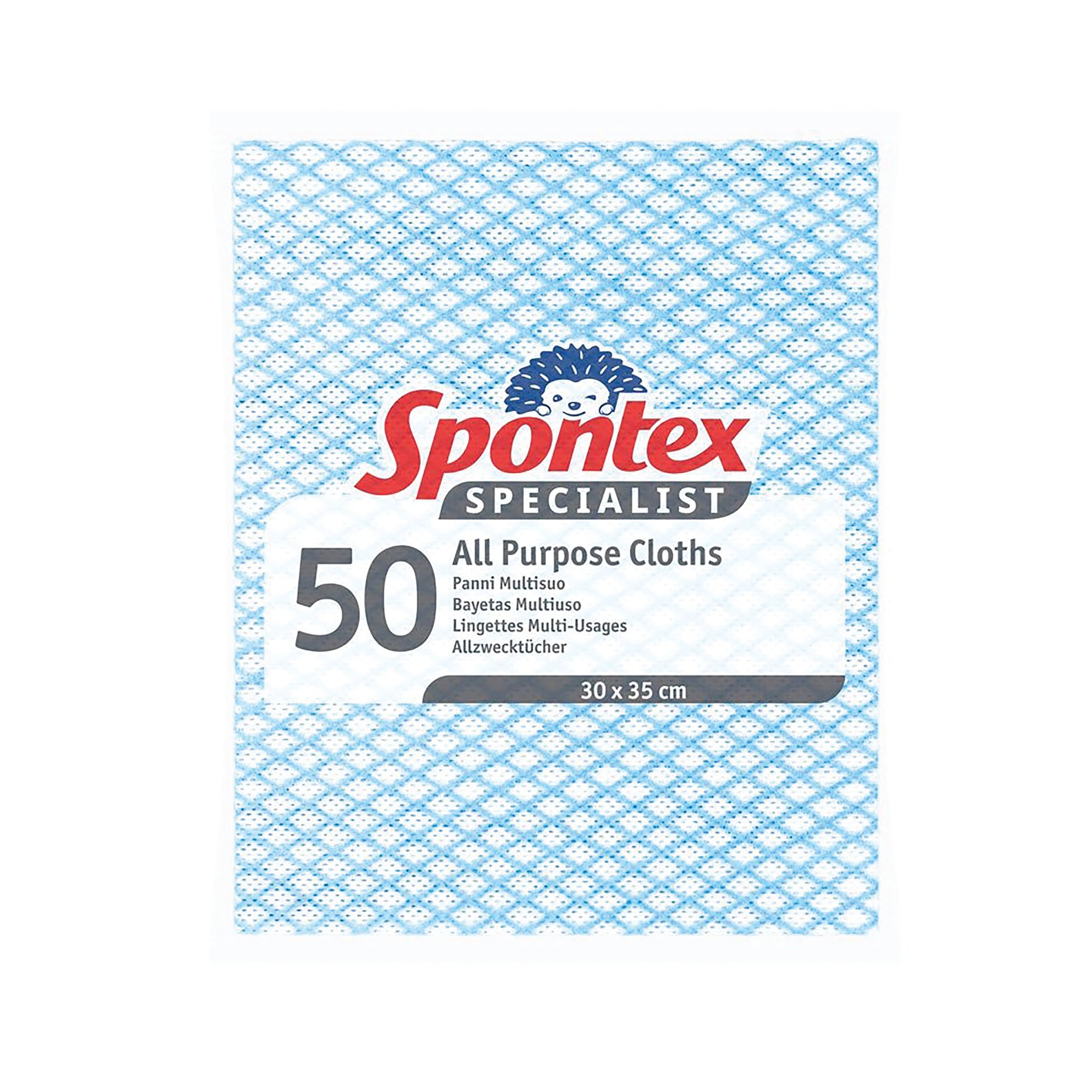 SPONTEX SPEC ALL PURP CLOTH BLU PK50