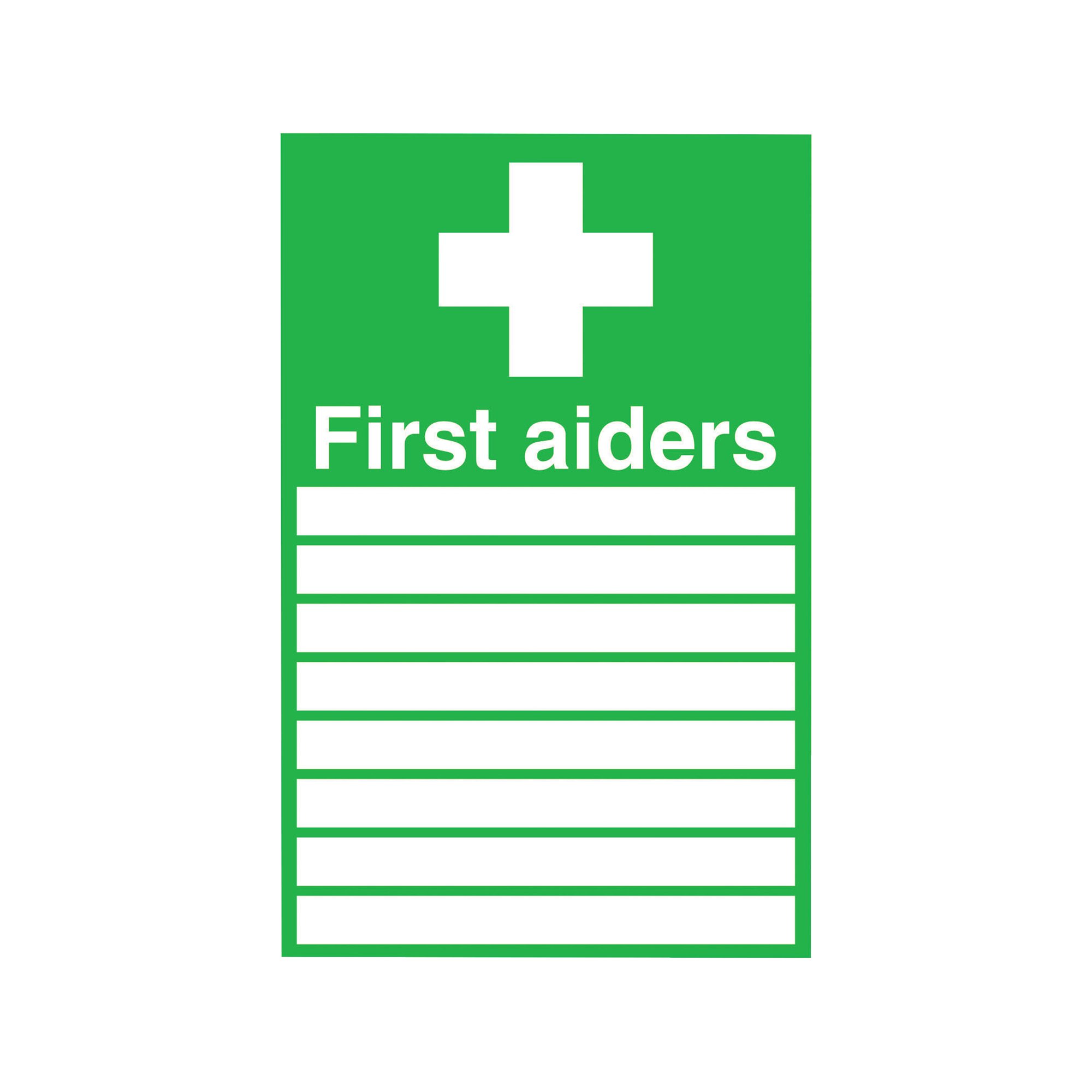 SIGNSLAB 300X200 FIRST AIDERS PVC