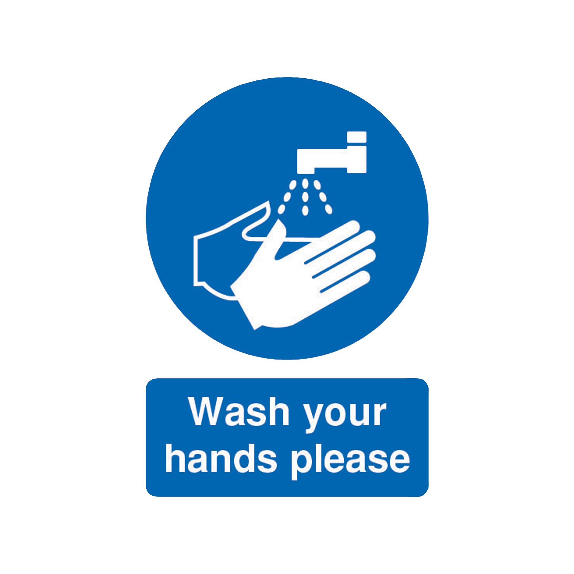 SIGNSLAB A5 WASH YR HANDS PLEASE S/A