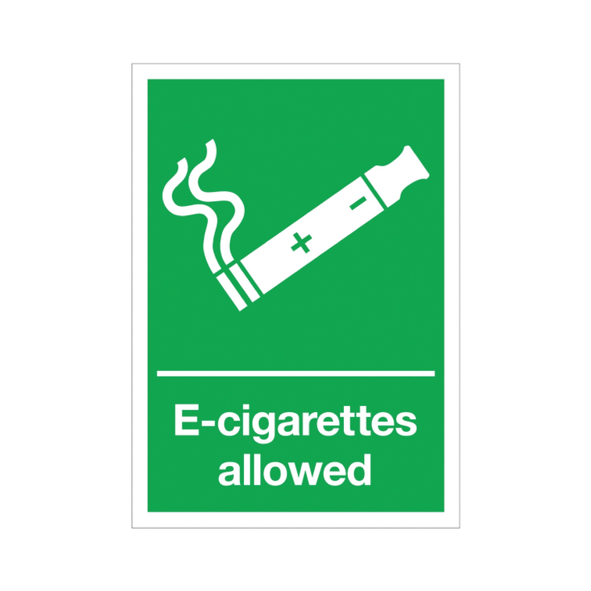 E-CIGARETTES ALLOWED SAVE 297X210