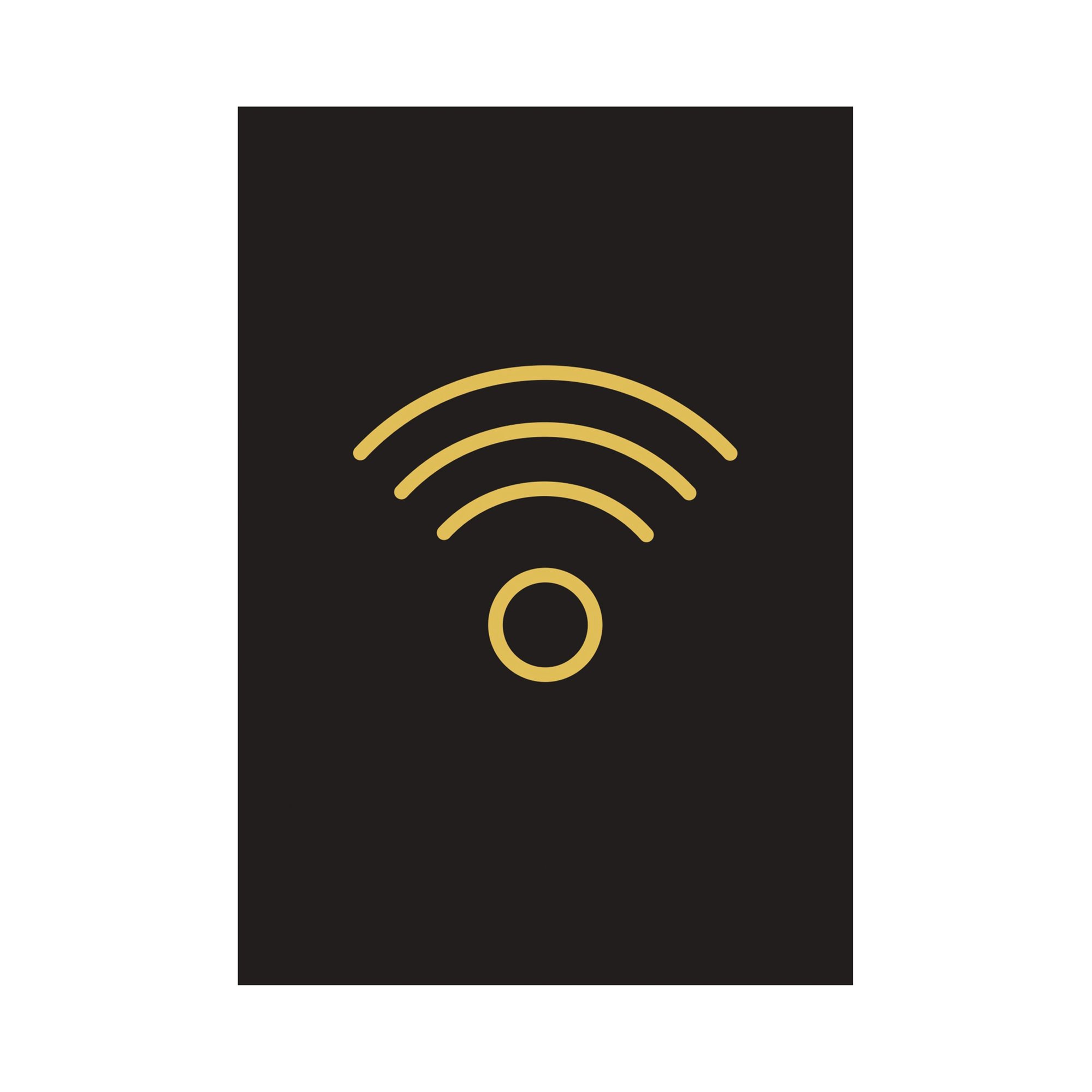 WIRELESS SIGN RIGID PLASTIC 105X150