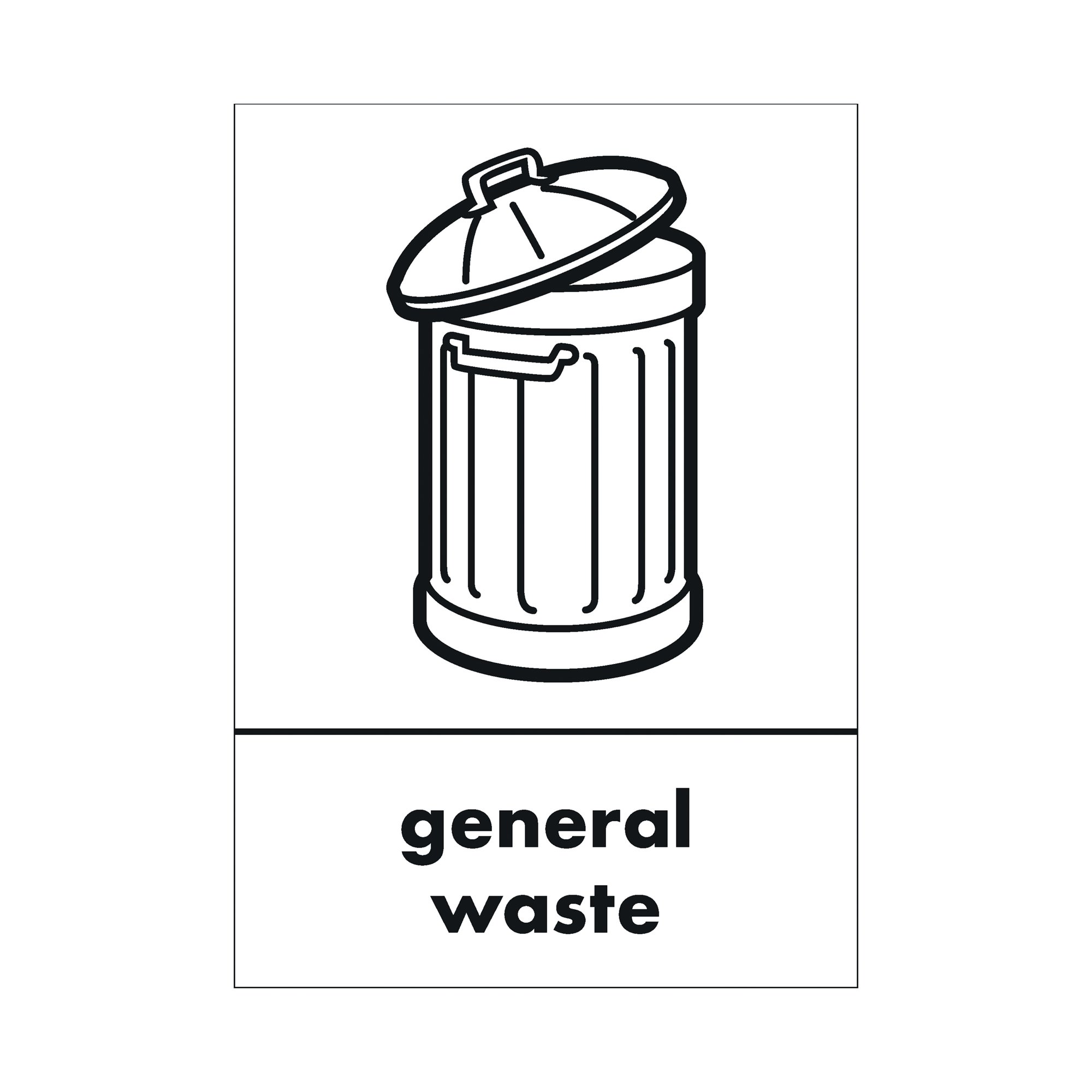 A5 SIGN GENERAL WASTE PACK OF 5
