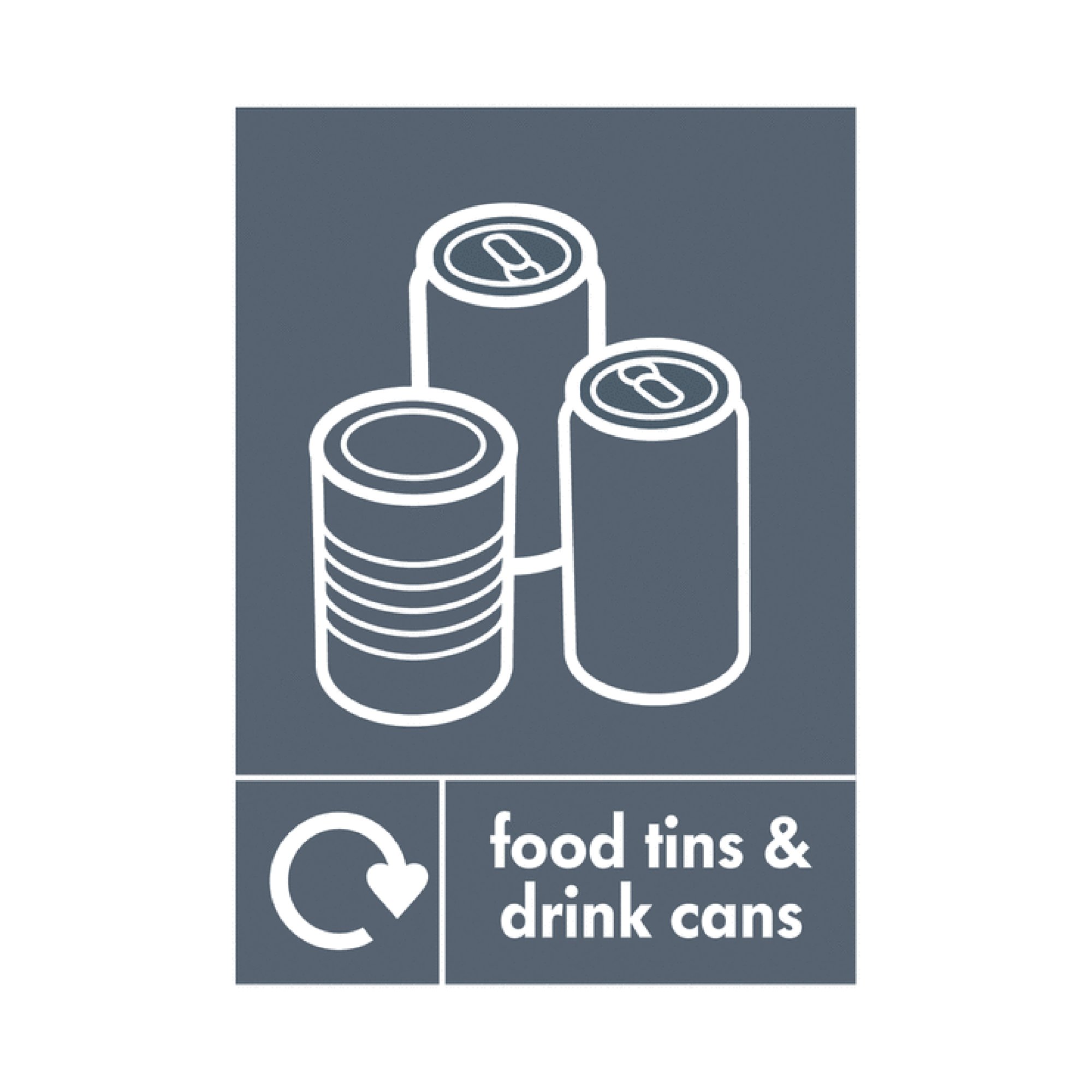 A5 SIGN FOOD TINS AND DRINK CANS PK5