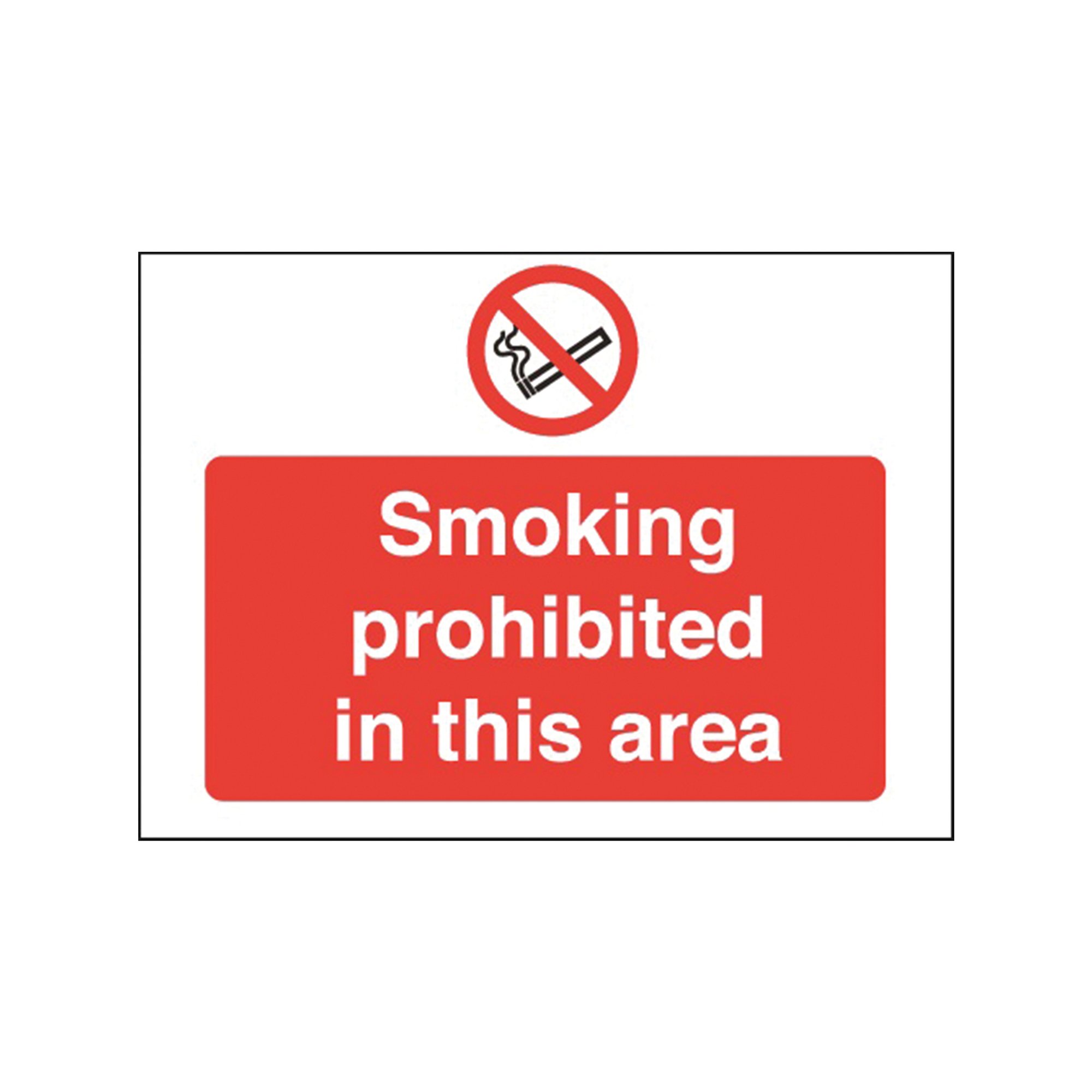 SMOKING PROHIBITED IN 450X600 PVC