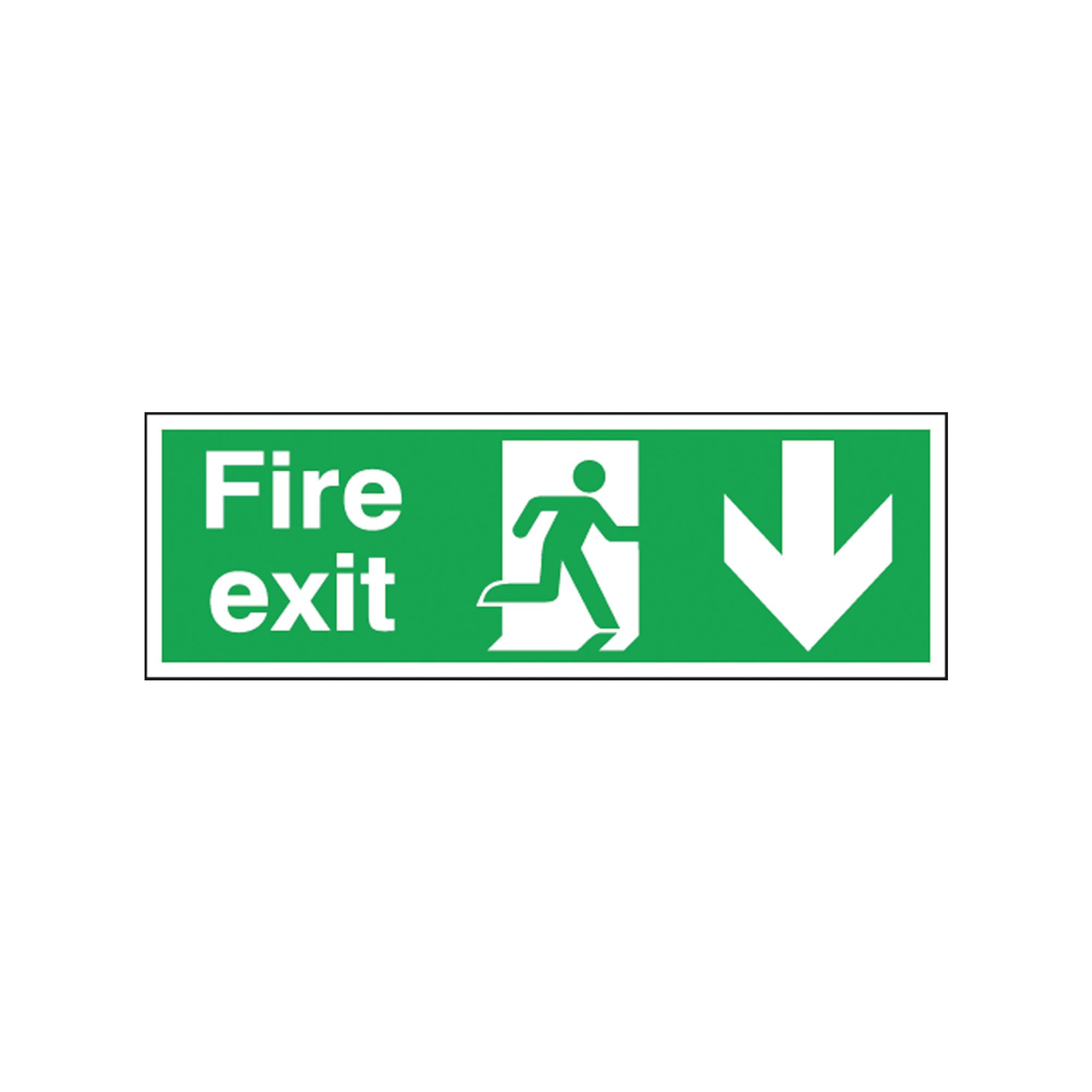 FIRE EXIT DOWN 150X450MM S/A E100A/S