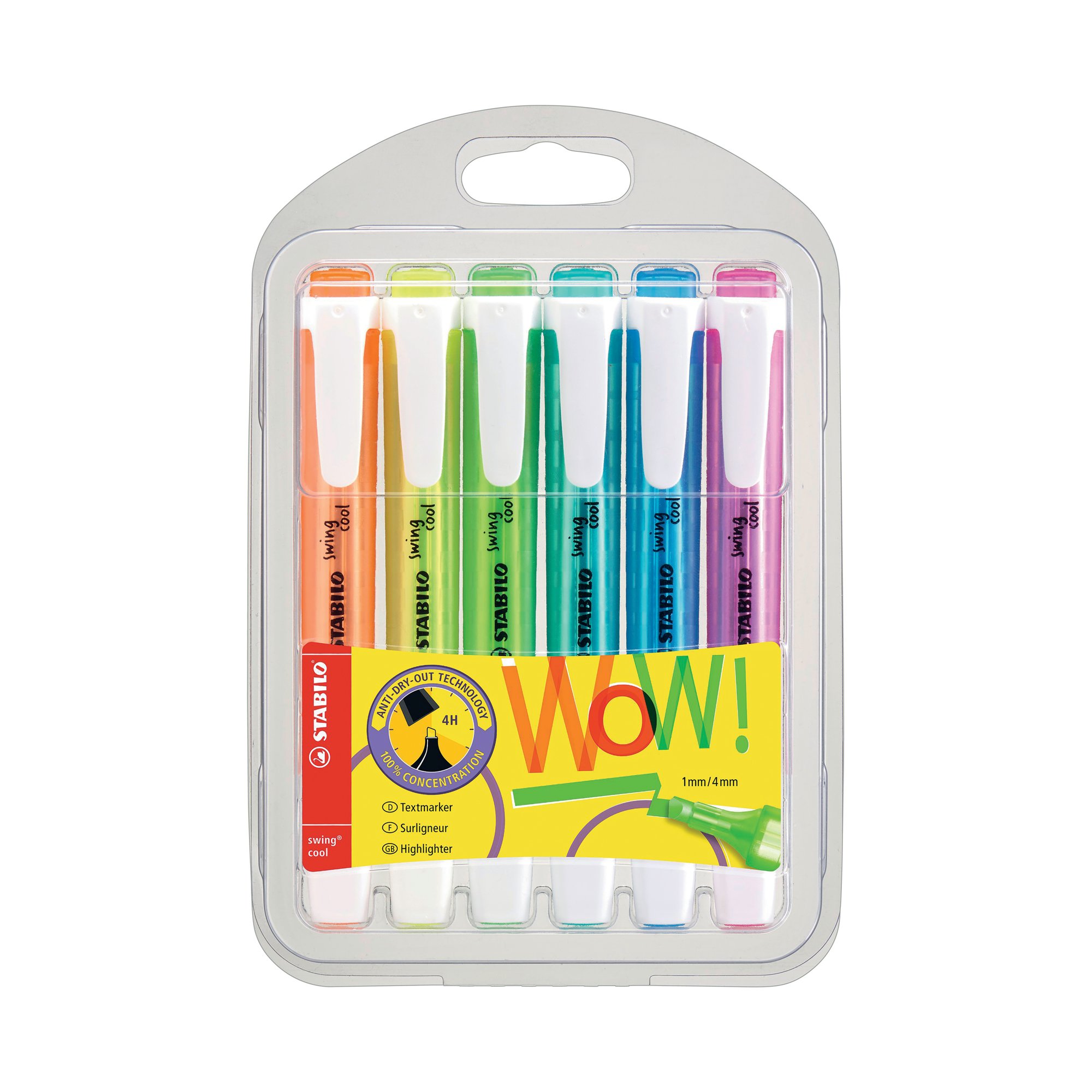 STABILO SWING COOL HLER WLT AST PK6