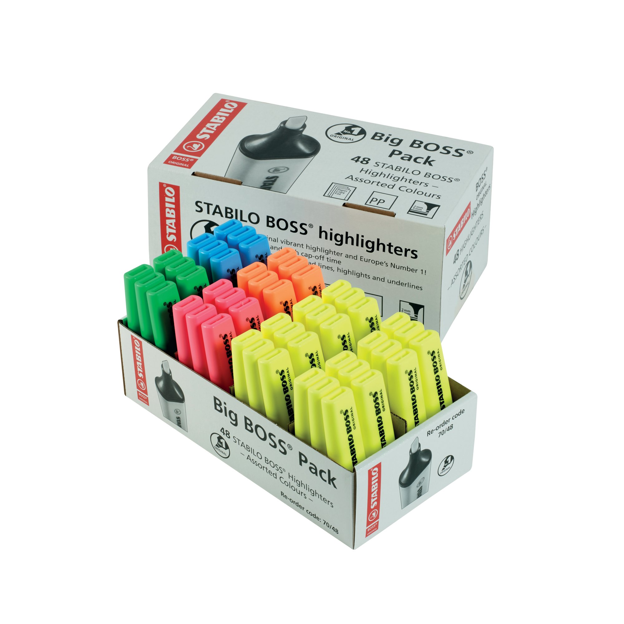 STABILO BOSS ORIGINAL HLER AST PK48