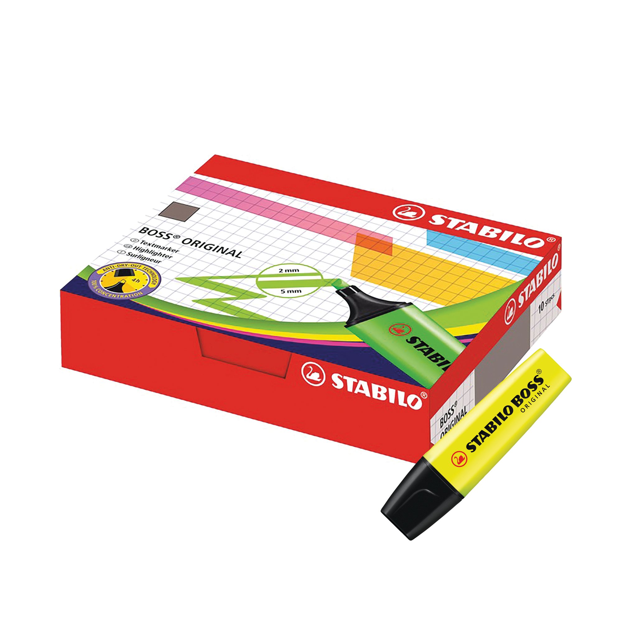 STABILO BOSS ORIGINAL HLER YLW PK10