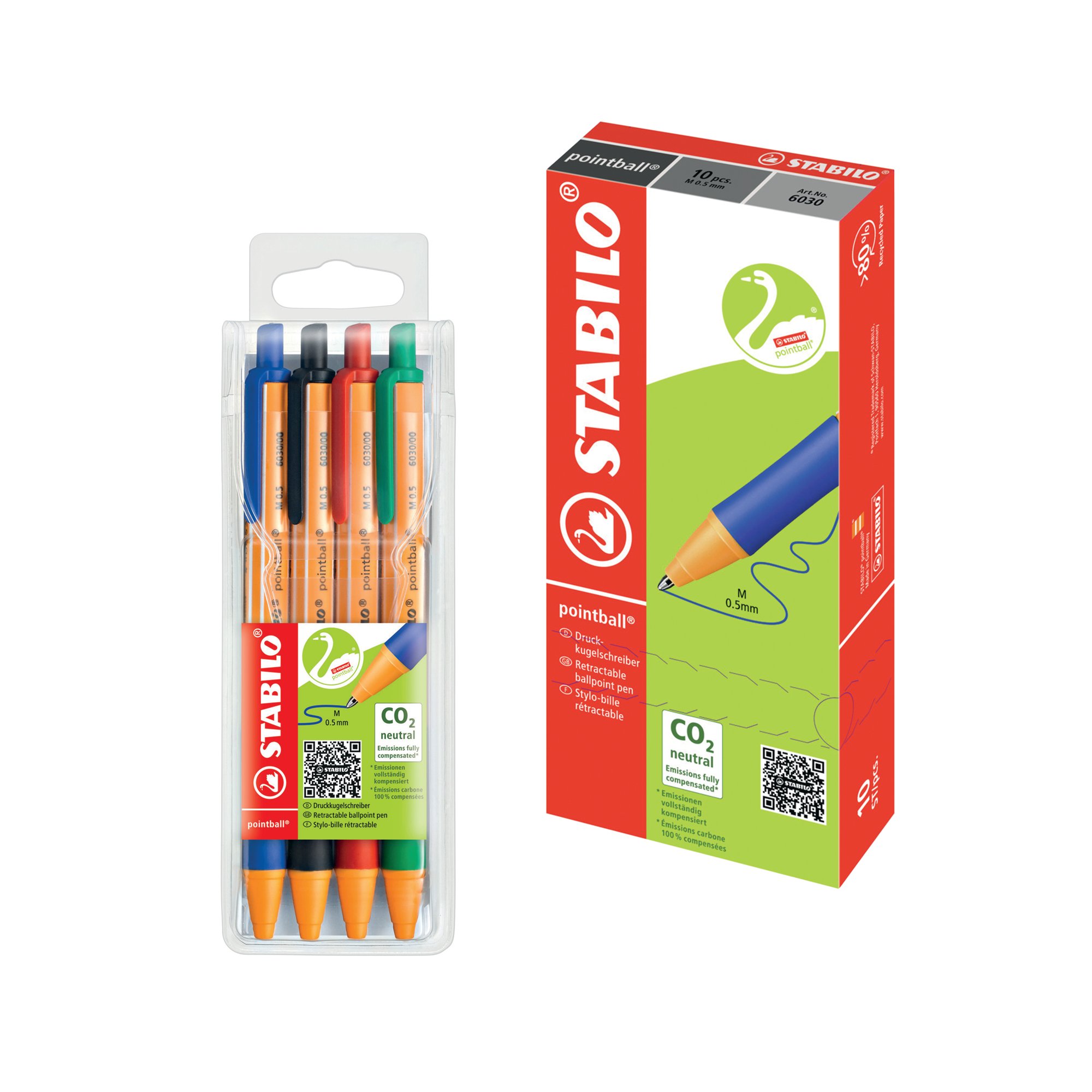 STABILO PBL BLU PK10 + FOC AST PENS
