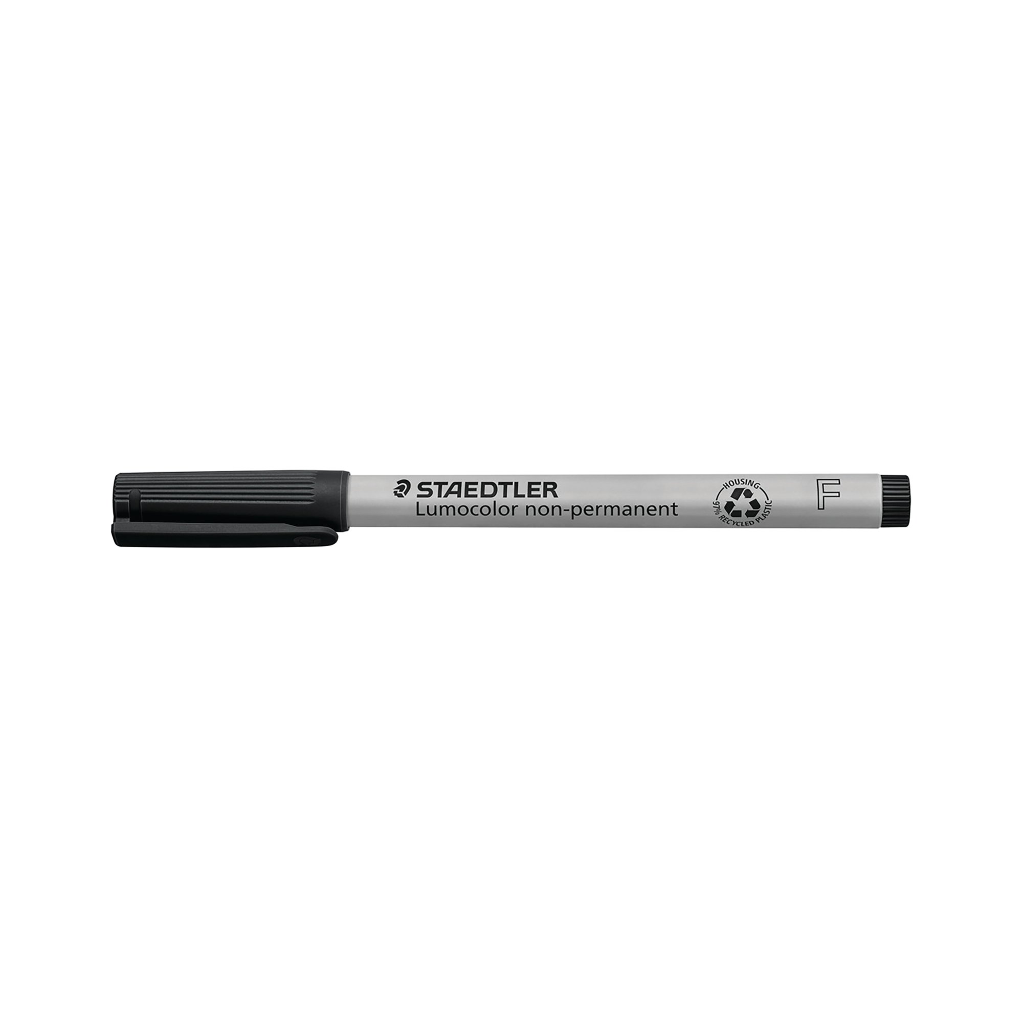 LUMOCOLOR PEN FINE NON-PERM BLK PK10