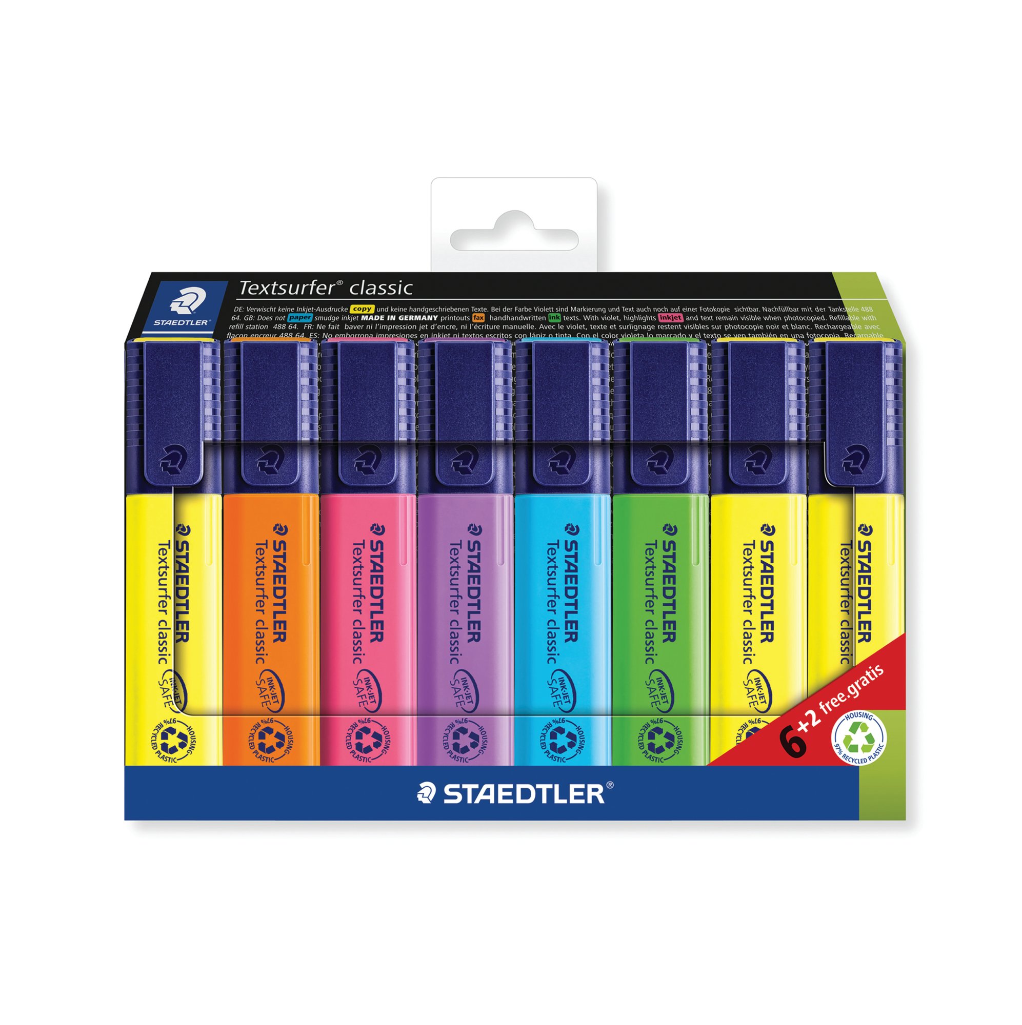 STAEDTLER HLGHTR AST 6 + 2 PK8