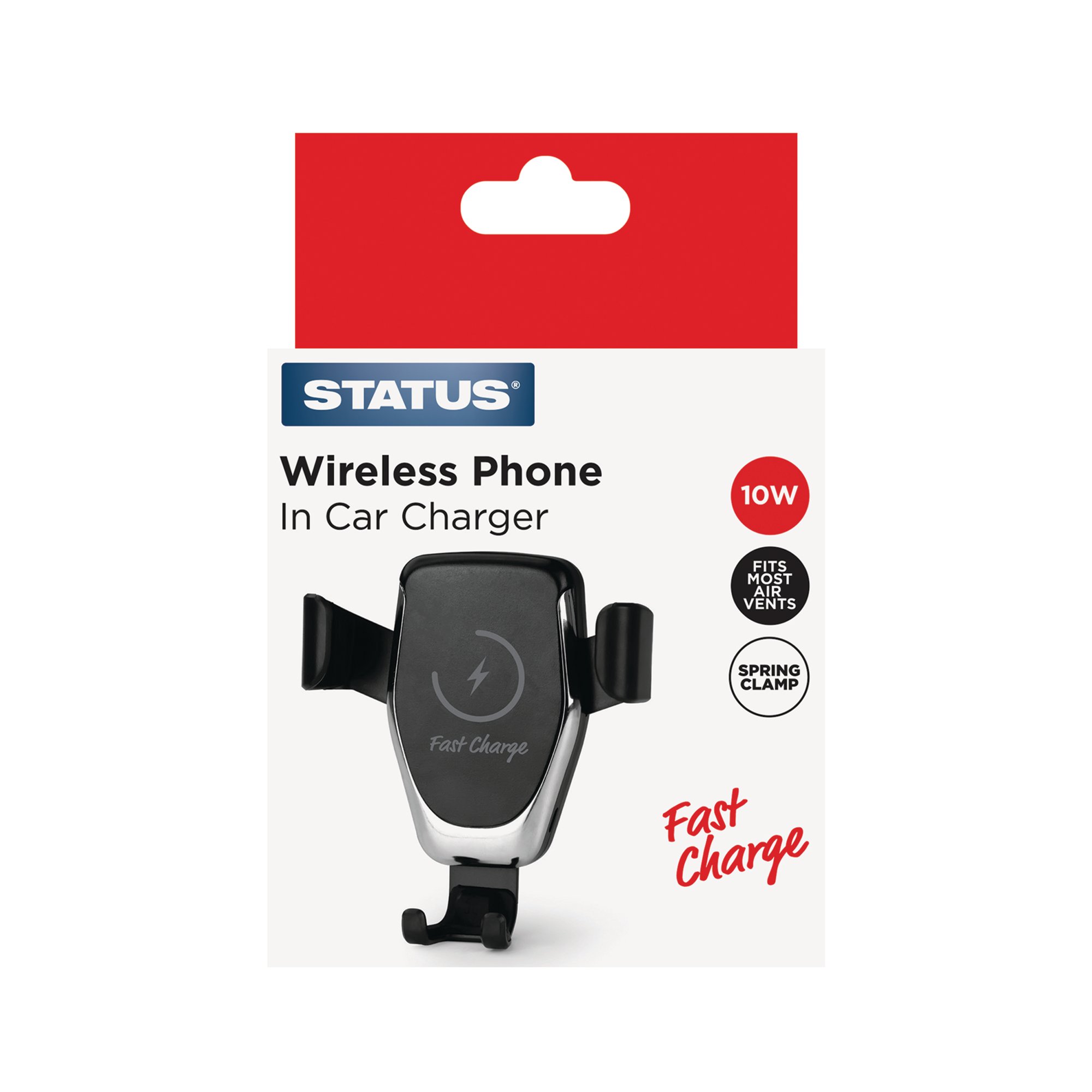 WIRELESS PHONE CAR CHARGER 15W BLACK