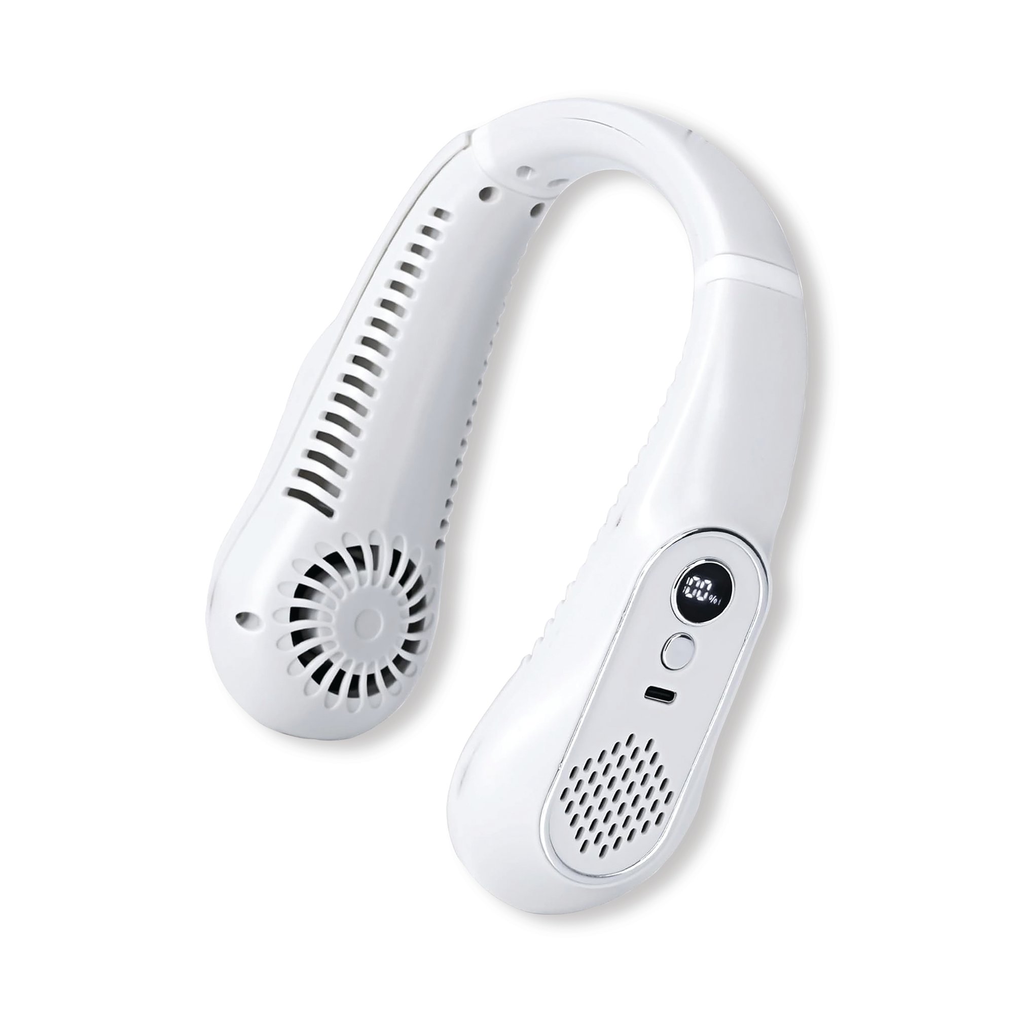 STATUS RECHARGEABLE NECK FAN USB WHT