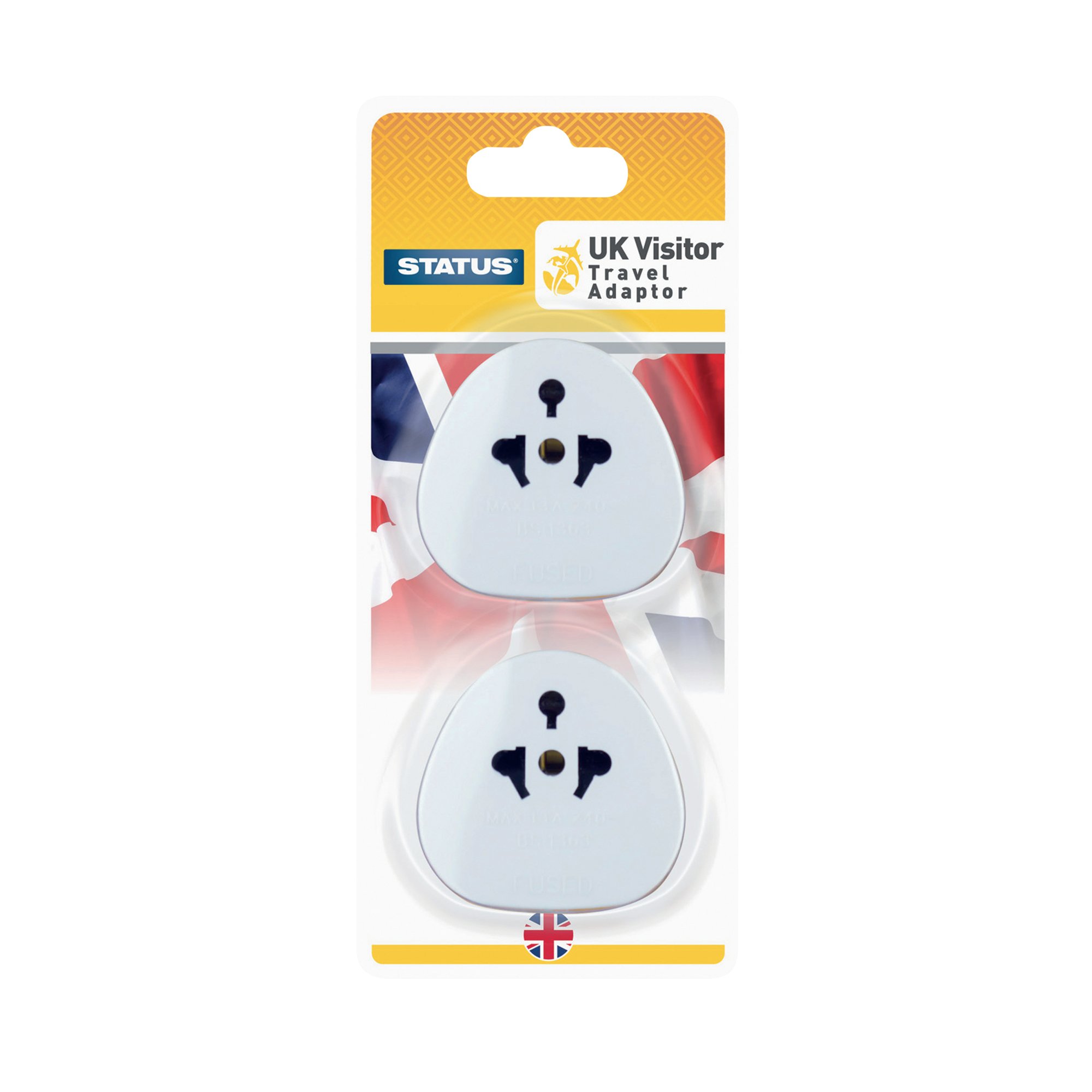 STATUS UK TRAVEL ADAPTOR PACK OF 2