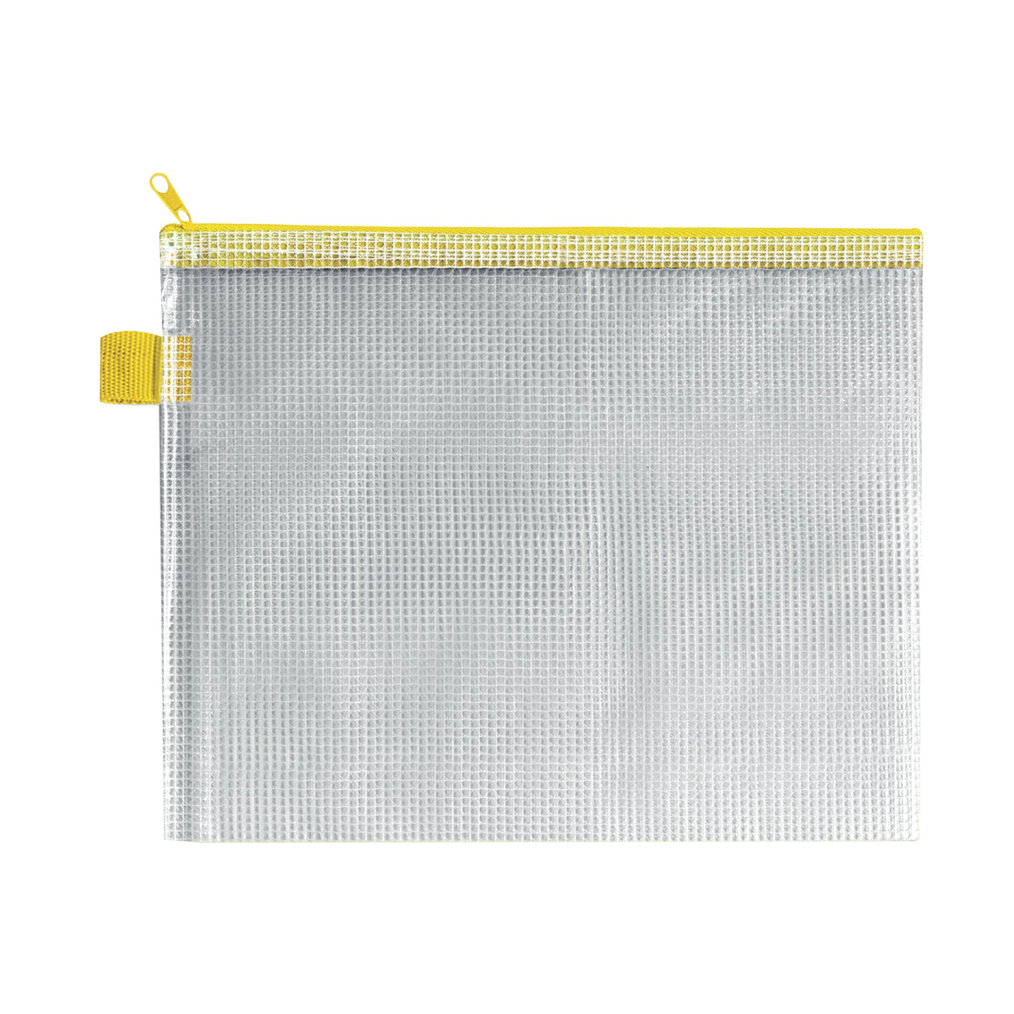 BDS MESH ZIP BAG 255X205MM YLW PK5