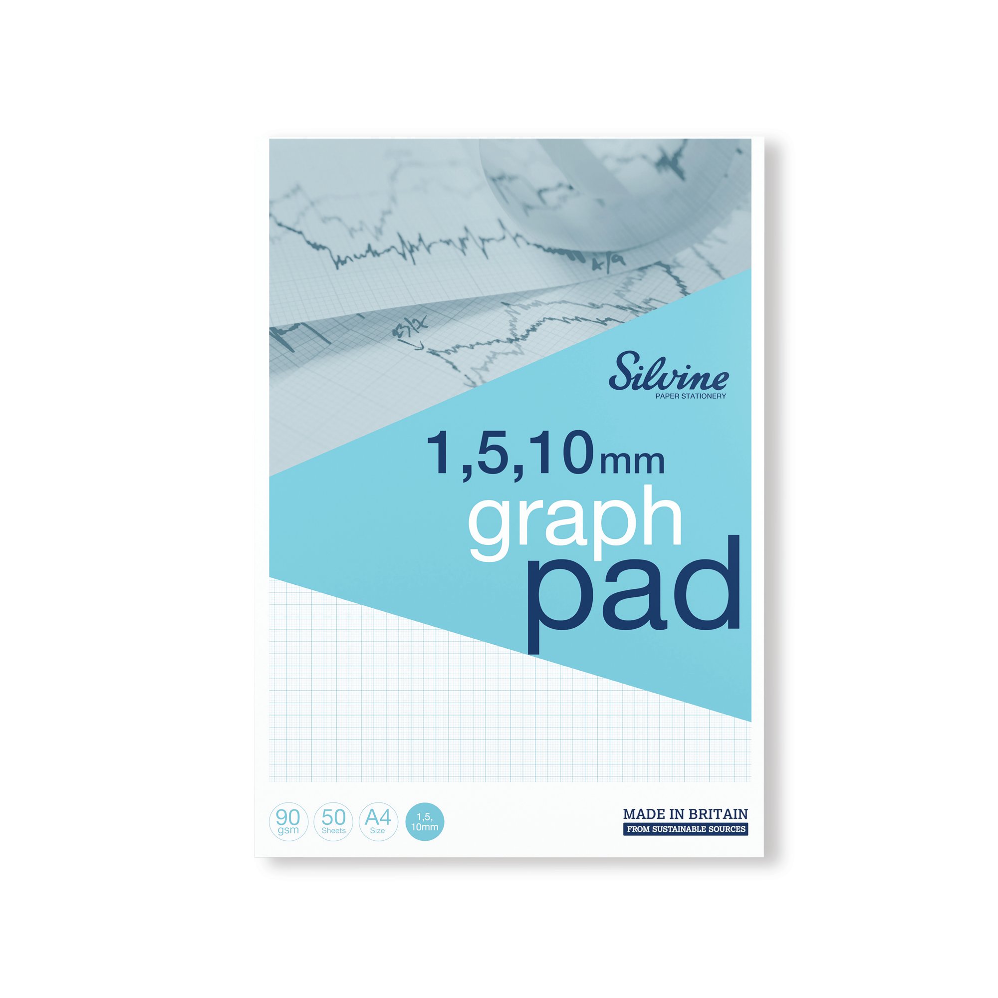 SILVINE GRAPH PAD 1/5/10 50SHTS A4