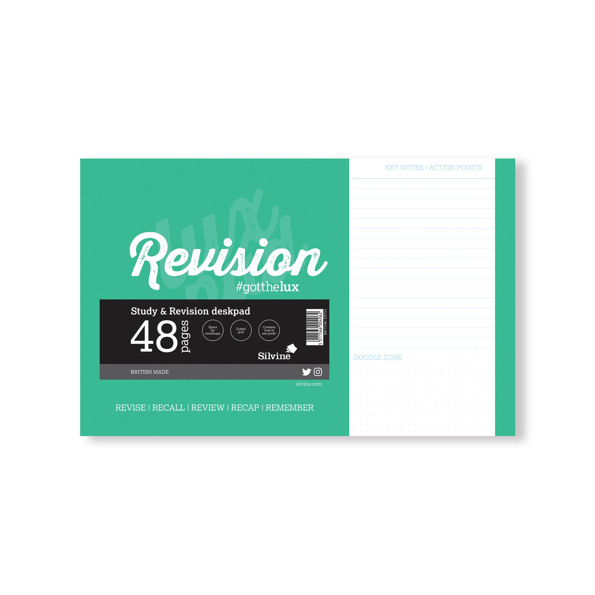 SILVINE REVIS DESK PAD 360X230MM PK5