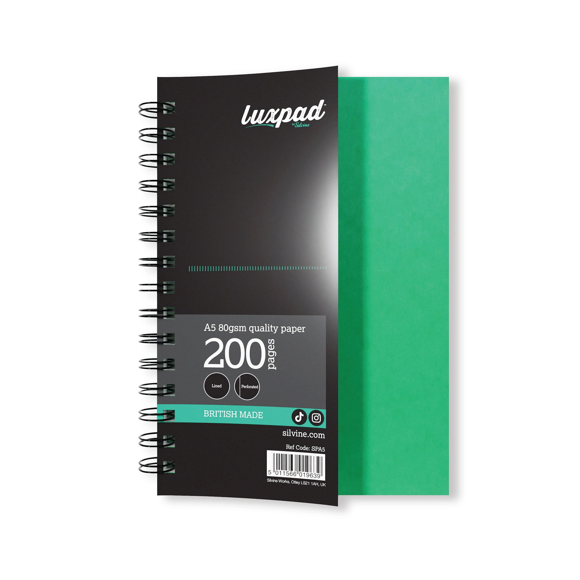 SILVINE LUXPAD WIRE NOTEBOOK A5 PK6