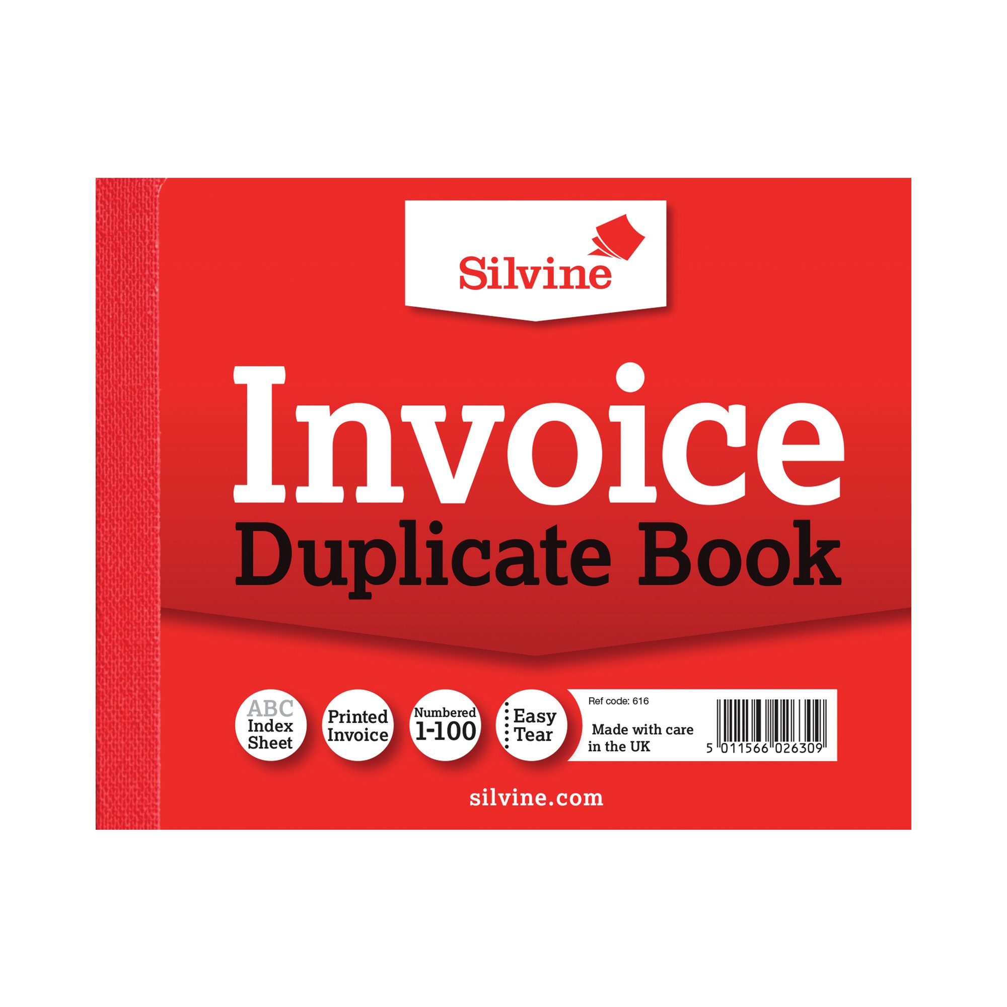 SILVINE DUP INVOICE BOOK 616 PK12