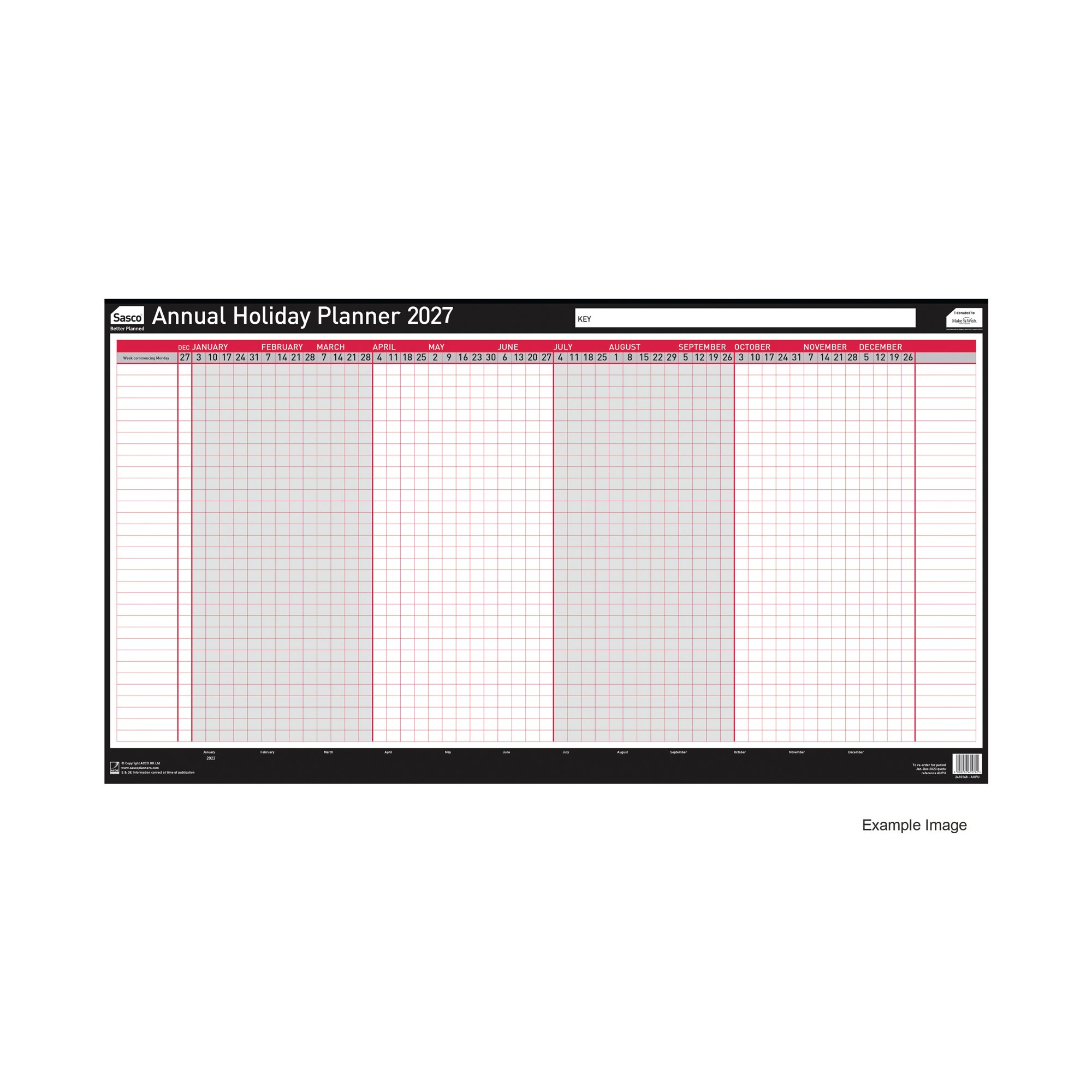 SASCO HOLIDAY PLANNER UNMTD 2027