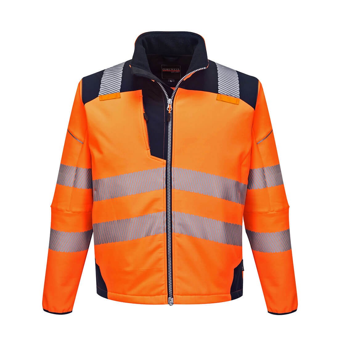 PW3 HI-VIS SOFTSHELL 3L ORG/NAVY L