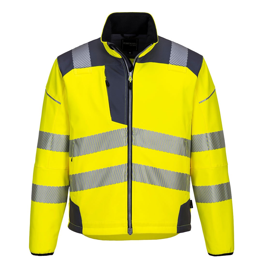 PW3 HI-VIS SOFTSHELL 3L YLW/GRY XXXL