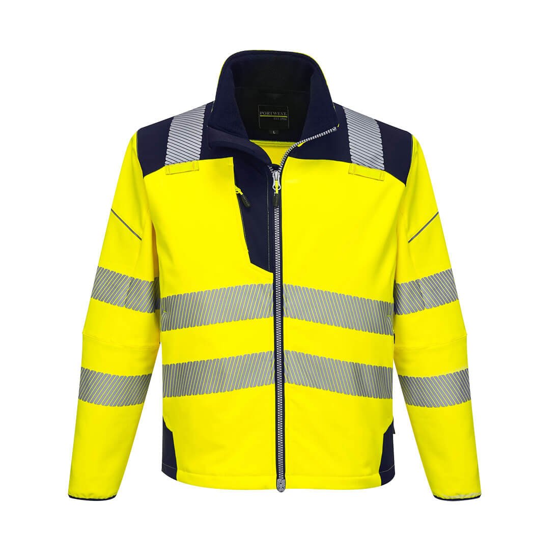 PW3 HI-VIS SOFTSHELL 3L YLW/NAVY XL