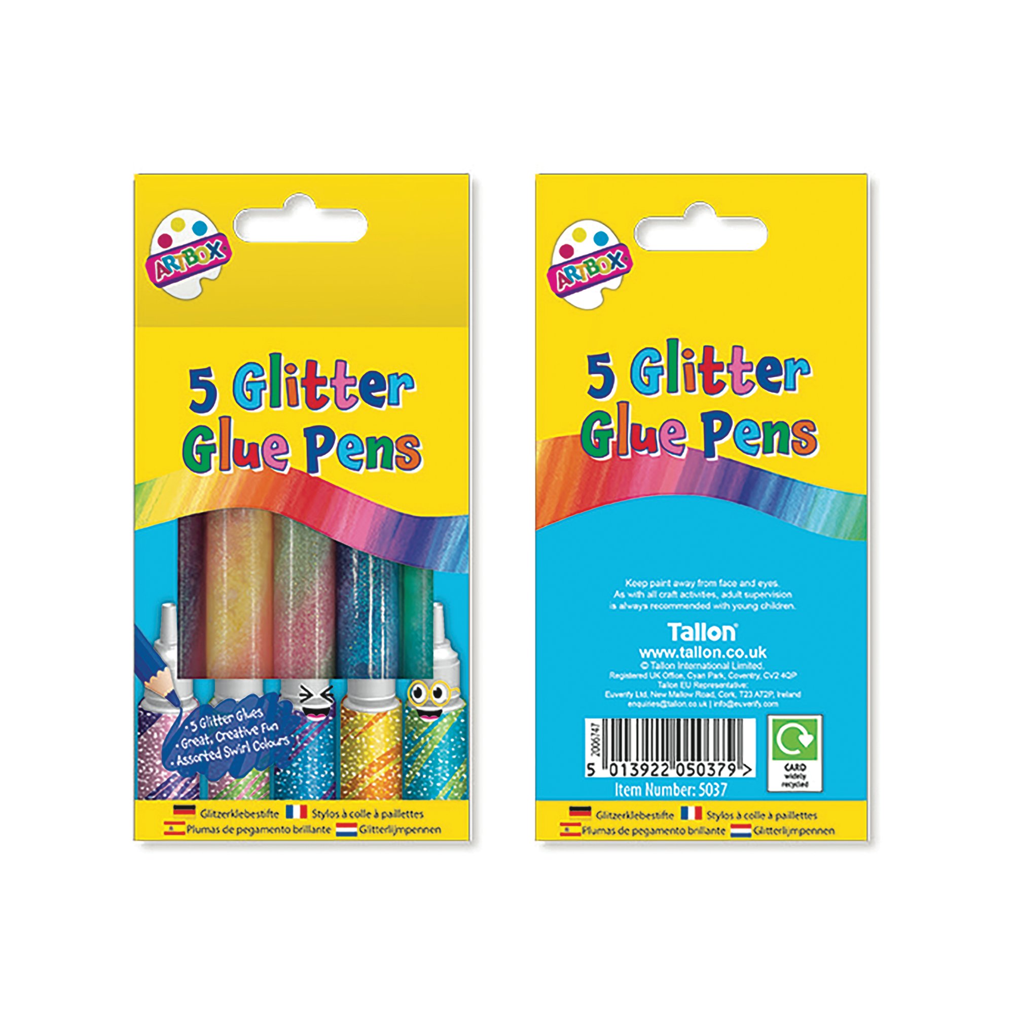 SWIRL GLITTER GLUE PENS X5 PK12