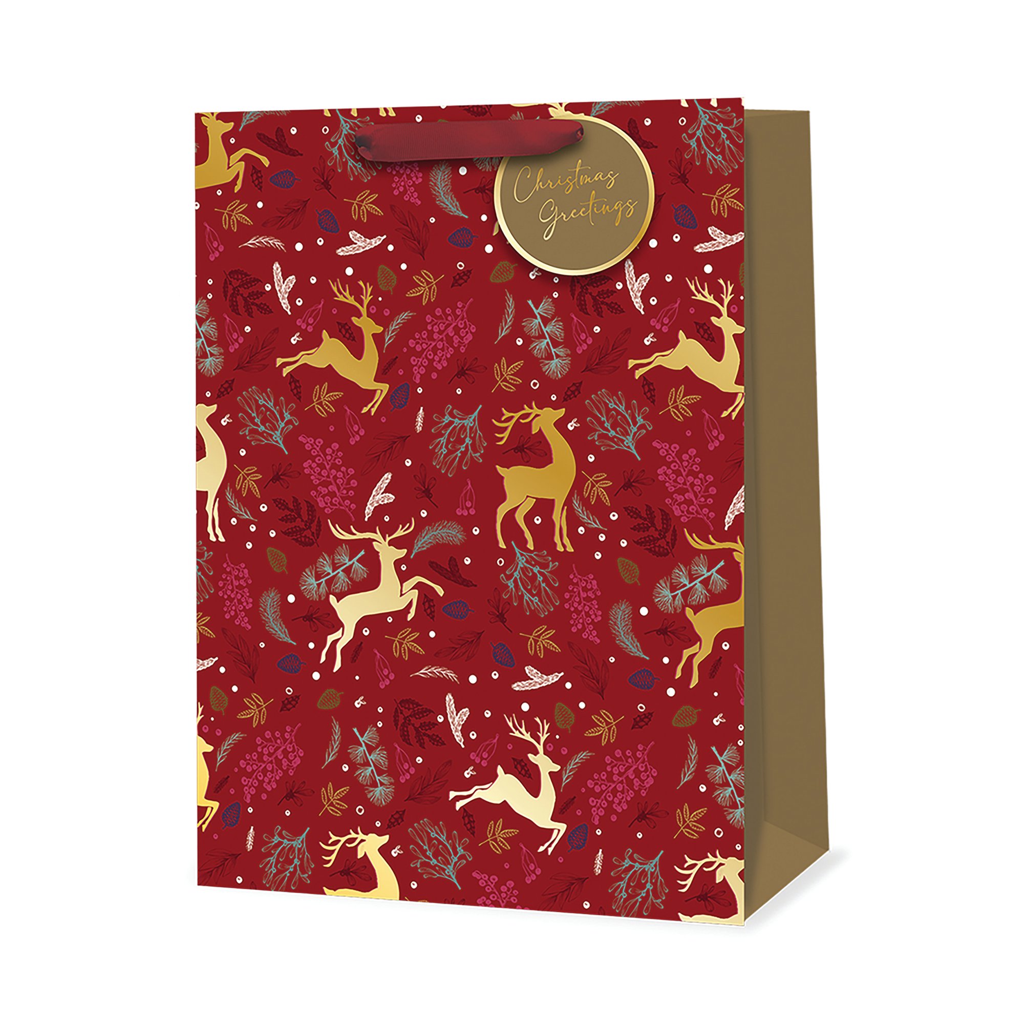 XMAS REINDEER GIFT BAG XL PK6